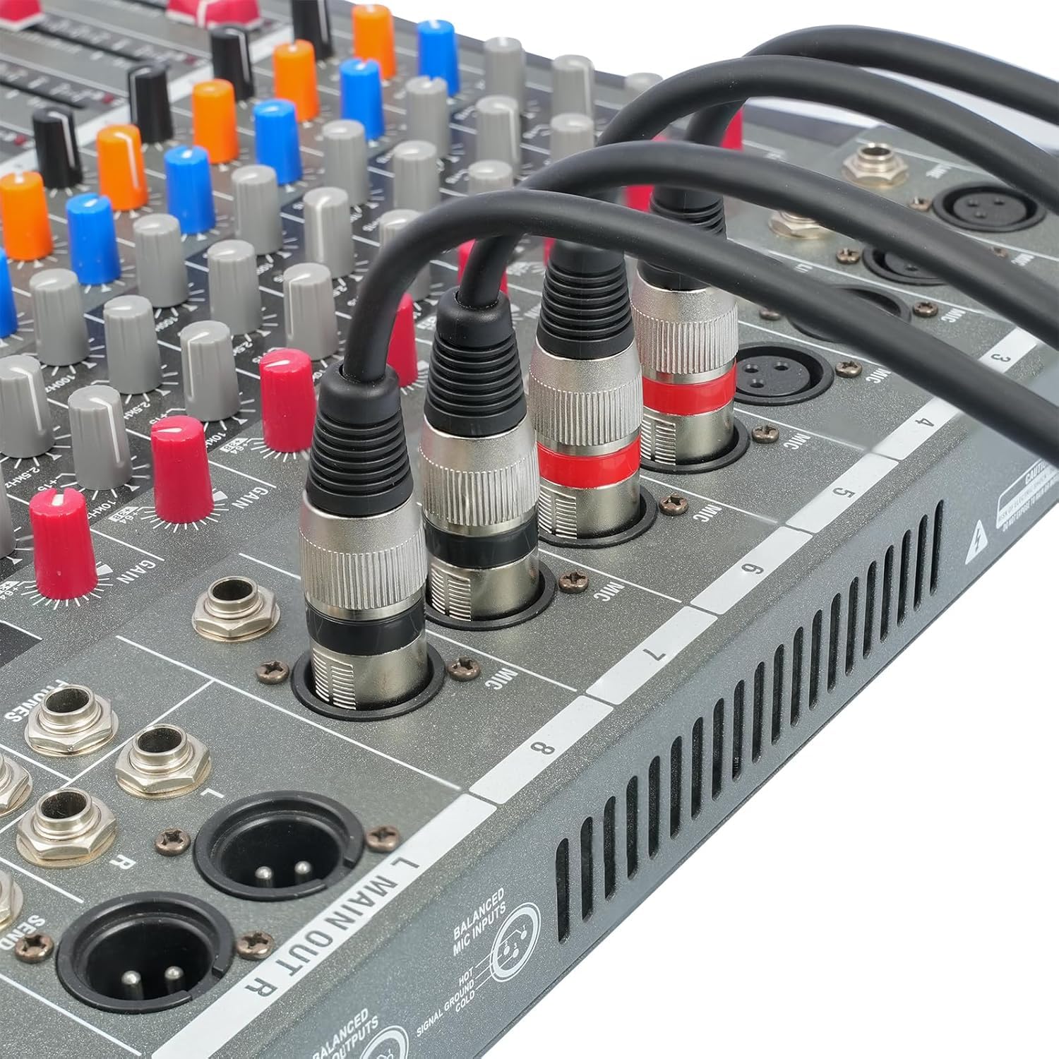 1.5Feet 3Pin XLR Male to 2 XLR Female Y Splitter 1 Male to 2 Female Audio Cable for Micphone Mixer Amplifier,5 Color(red,Green,Blue,Yellow,Black)-5 Pack 1 XLR M To 2 XLR F 1.5FT 5Pack - Image 7