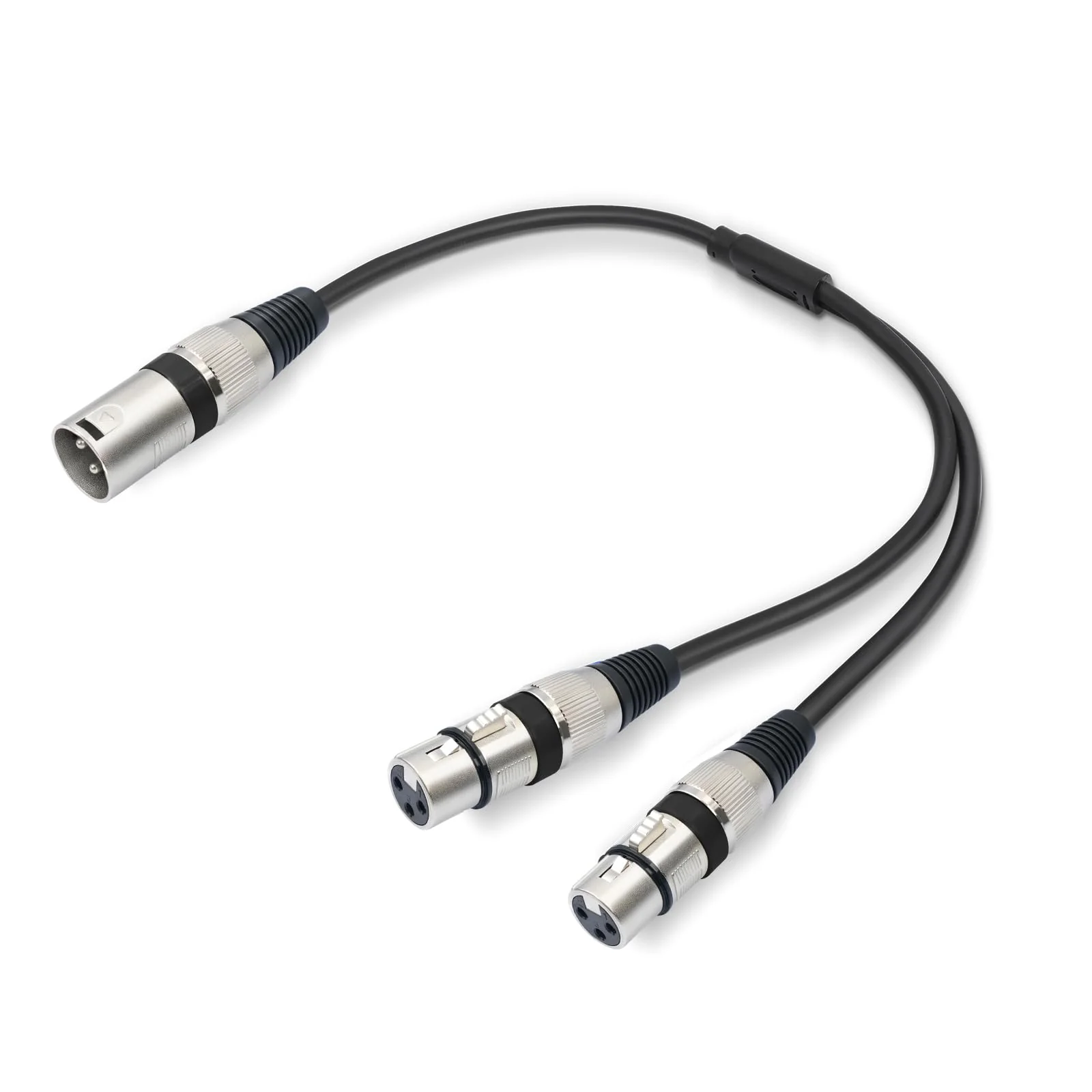 1.5Feet 3Pin XLR Male to 2 XLR Female Y Splitter 1 Male to 2 Female Audio Cable for Micphone Mixer Amplifier,5 Color(red,Green,Blue,Yellow,Black)-5 Pack 1 XLR M To 2 XLR F 1.5FT 5Pack - Image 8