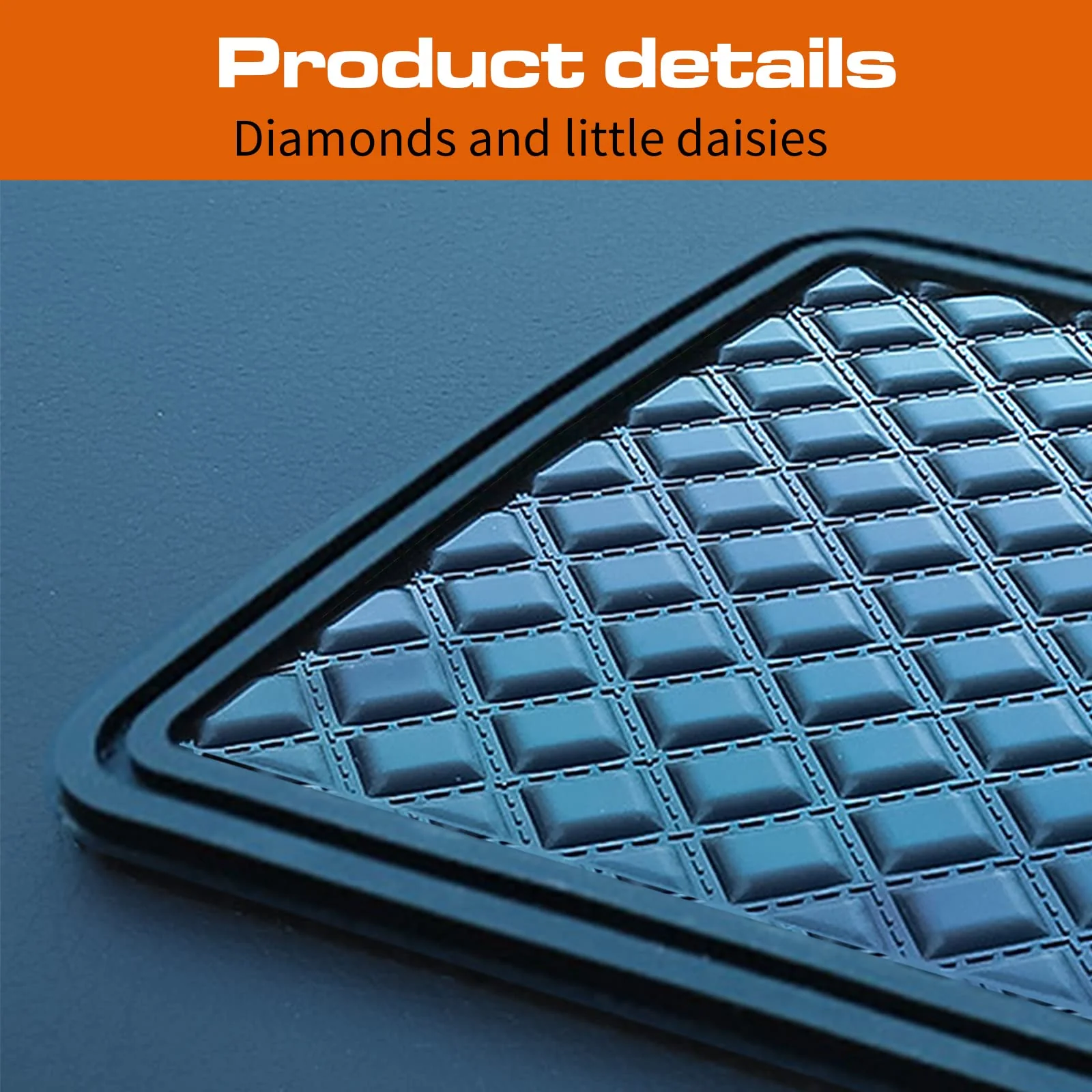 1 PC Car Dashboard Non Slip Mat, 11.8In x 5.7In Anti-Slip Phone Hold Dashboard Sticky Pad for Radar Detector, Cell Phone, Keys, Glass, Mirrors, Metal (Black) No Diamond - Image 3