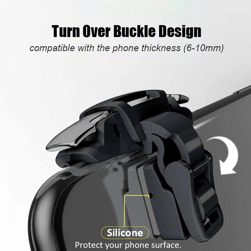 13 in 1 Cell Phone Game Controller for PUBG/Fortnite/Call of Duty Mobile, Mobile Phone L1R1 Triggers for iPhone and Android Phone w/ 9 pcs Mobile Game Finger Sleeve Gloves Black - Image 5