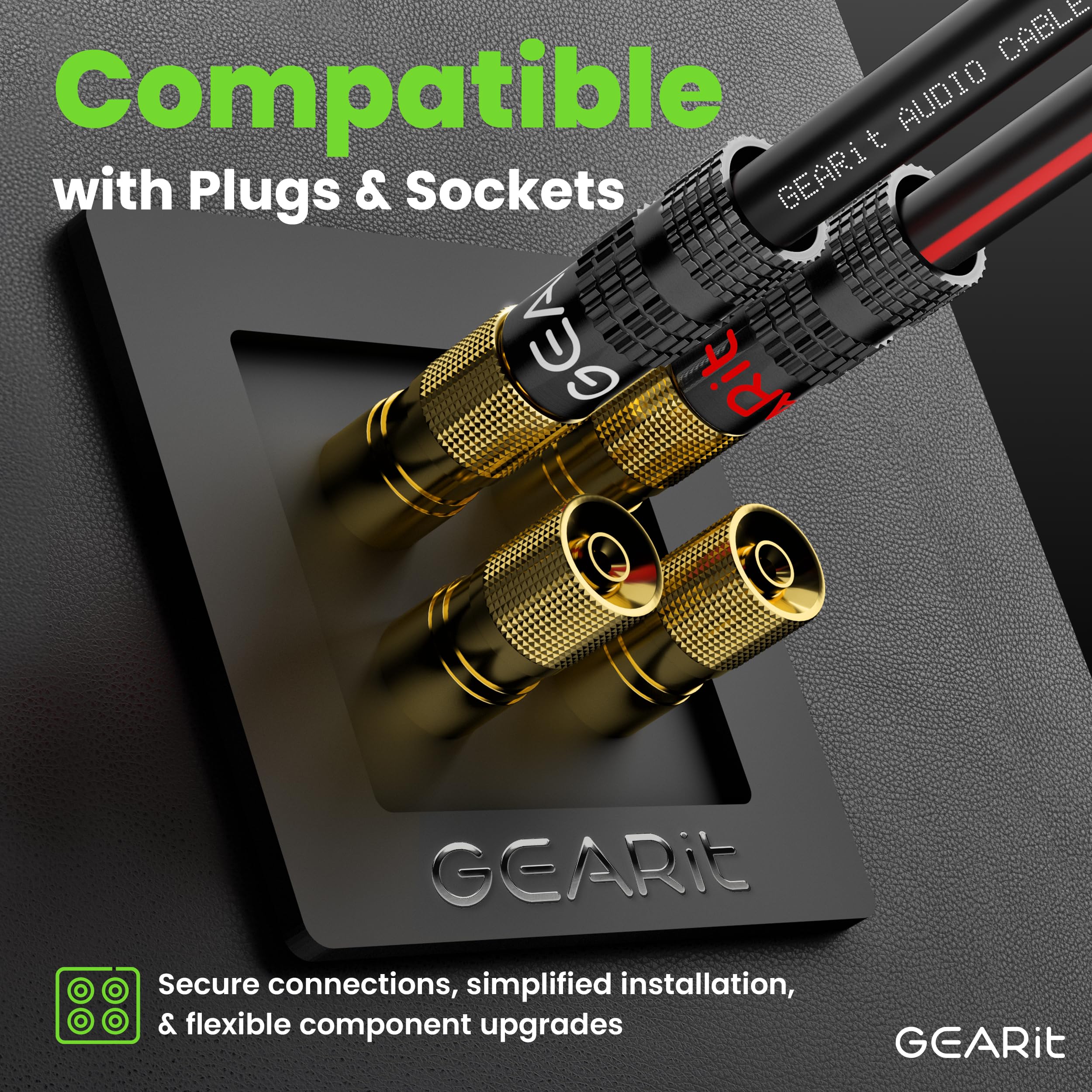 14AWG Speaker Wire, GearIT Pro Series 14 AWG Gauge Speaker Wire Cable (50 Feet / 15.24 Meters) Great Use for Home Theater Speakers and Car Speakers Black 50 Feet - Image 6