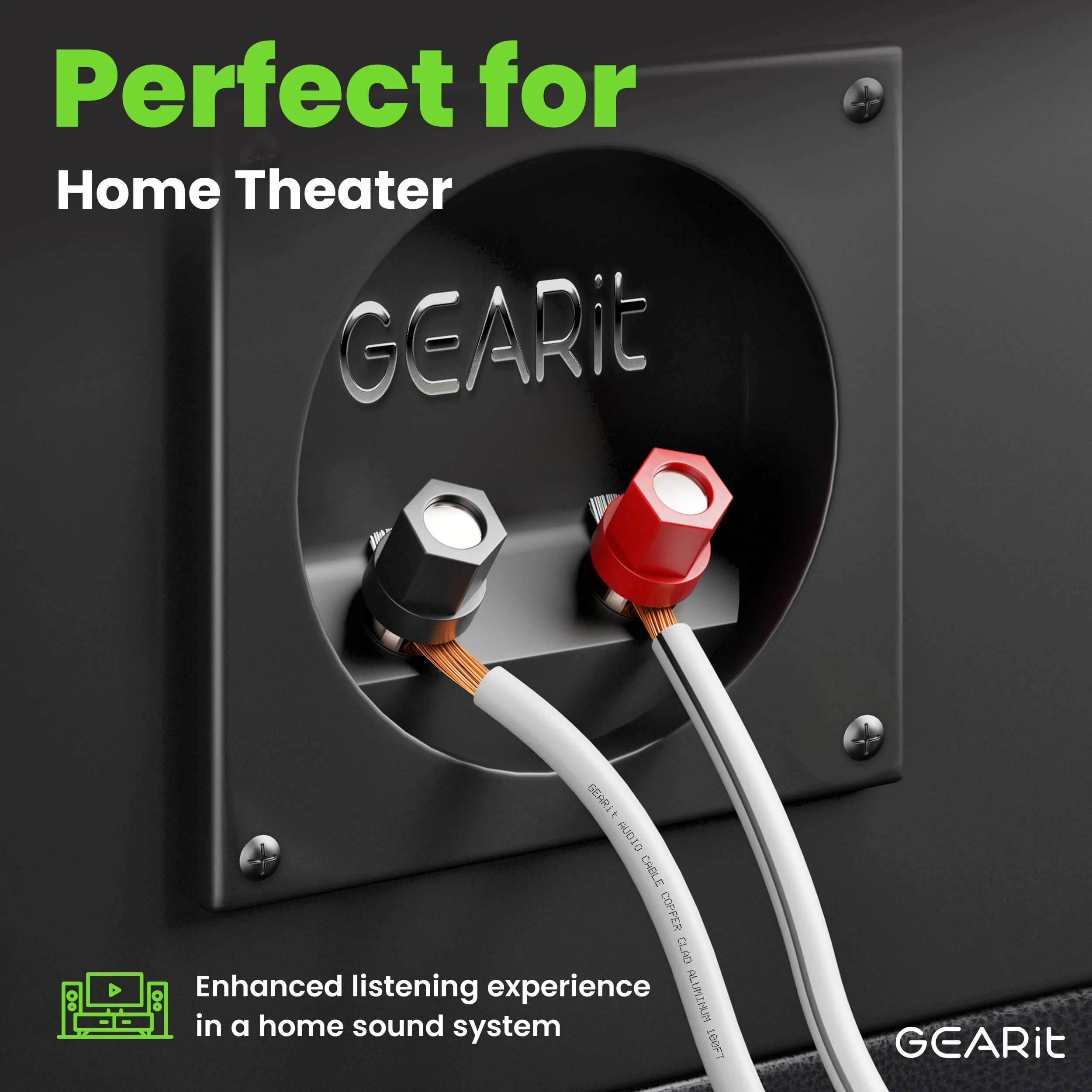 14AWG Speaker Wire, GearIT Pro Series 14 AWG Gauge Speaker Wire Cable (50 Feet / 15.24 Meters) Great Use for Home Theater Speakers and Car Speakers White 50 Feet - Image 5