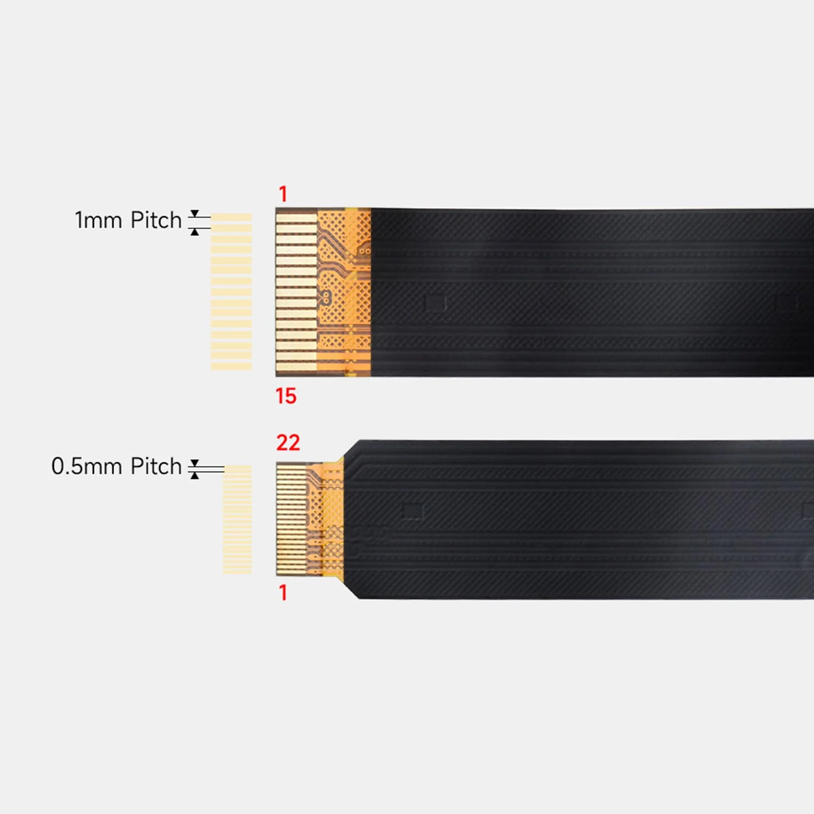15 Pin to 22 Pin FFC Cable Ribbon Flexible Flat Cable 22Pin to 15Pin Transmission Extension Cable for RPI 5 FFC Extension Cable 200mm - Image 7