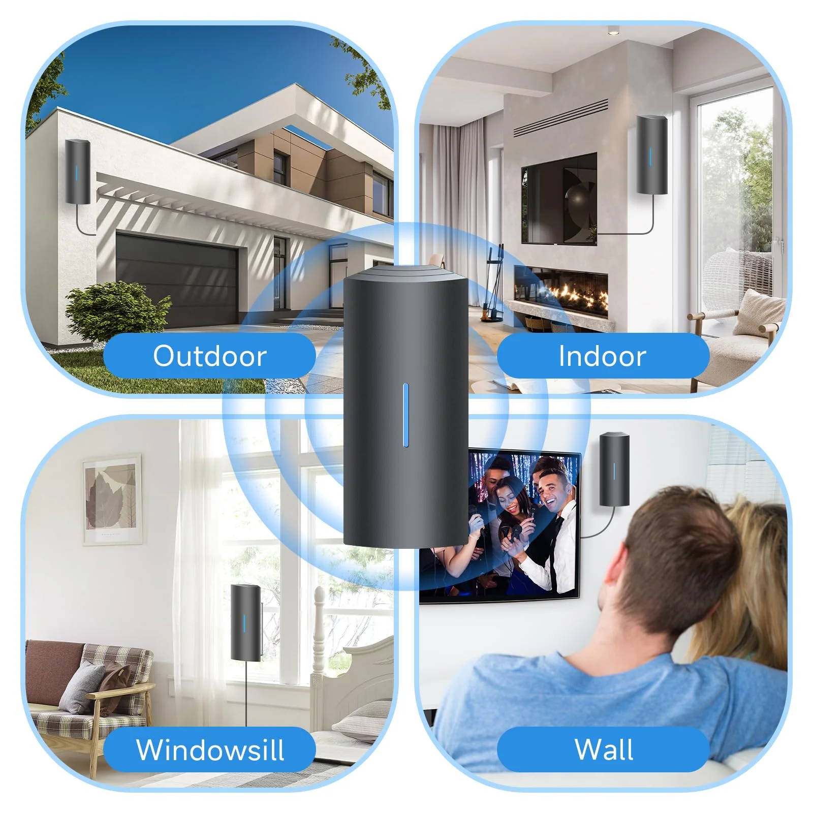 2025 Updated Strongest TV Antenna, 1600 Miles Range Digital Antenna for Smart TV Indoor, 360° Reception Indoor TV Antenna for Local Channels -Support All TV's-with 36ft Thick Coax Cable and Amplifier Black - Image 8