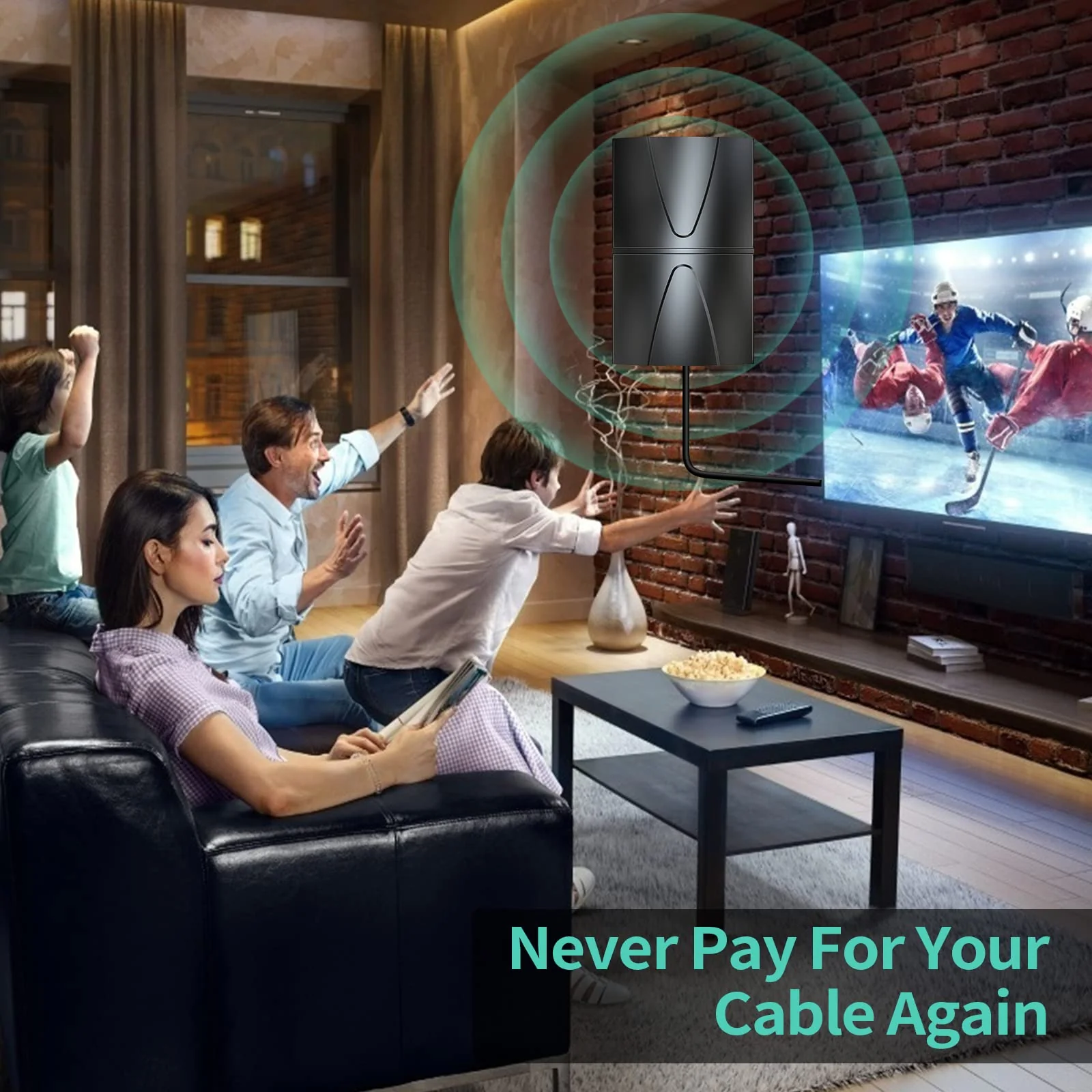 2025 Updated Strongest TV Antenna,1600 Miles Range Indoor/Outdoor Antenna for Smart TV and All Old TV's,360° Reception Digital TV Antenna for Local Channels-Thick Coax Cable and Amplifier HD012 - Image 7