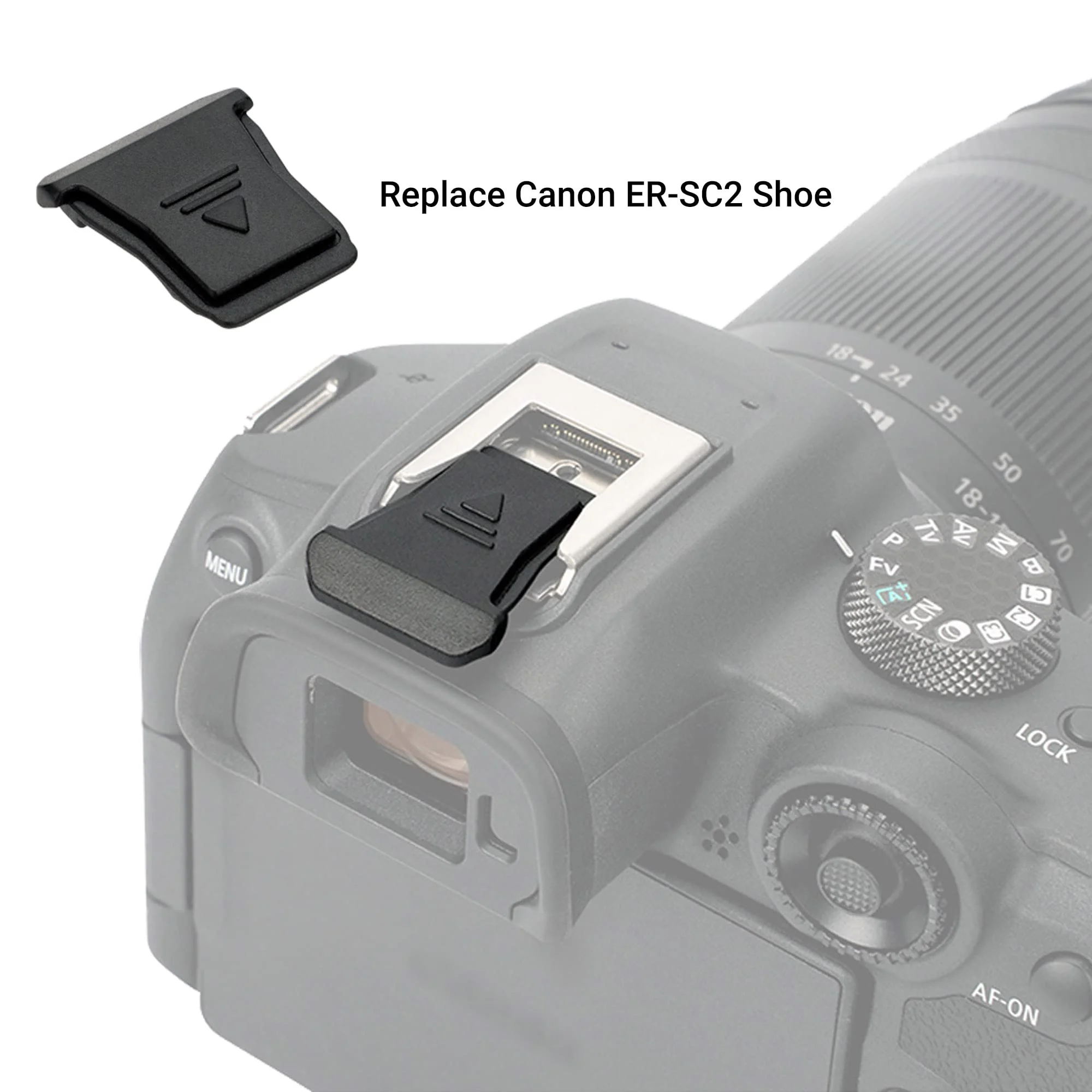 2PCS Camera Shoe Cover for Canon EOS R8 R50 R6 Mark II R5 Mark II R7 R10 R3 R5C,Replaces Canon ER-SC2 Shoe Cover, Flash Hot Shoe Cover Cap for Canon R8 R50 R6 R5 Mark II R7 R10 R3 R5C (NOT Fits EOS R5 - Image 2