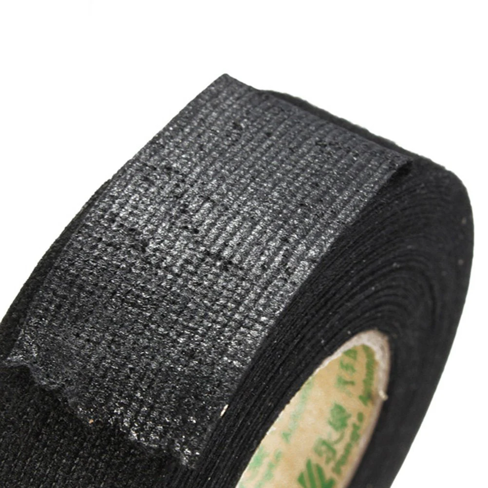 5 Rolls Wire Loom Harness Tape, Wiring Harness Cloth Tape, Wiring Loom Harness Adhesive Cloth Fabric Tap， Adhesive Fabric Tape for Automobile ，Wire harnessing Noise Damping Heat Proof(15 mm x 15 m) - Image 5
