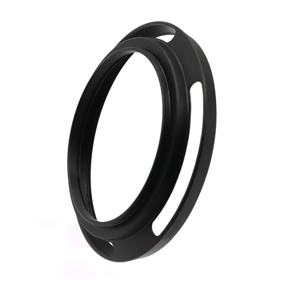 58mm Hollow Lens Hood 58mm Screw in Curved Vented Lens Hood 58mm Metal Lens Hood for 58mm Lens Hood Wide(Black) - Image 4