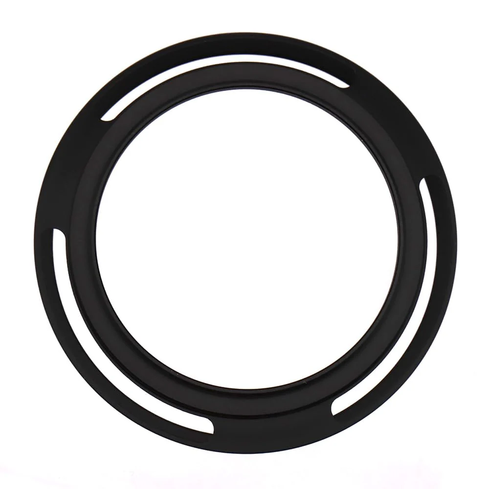 58mm Hollow Lens Hood 58mm Screw in Curved Vented Lens Hood 58mm Metal Lens Hood for 58mm Lens Hood Wide(Black) - Image 6