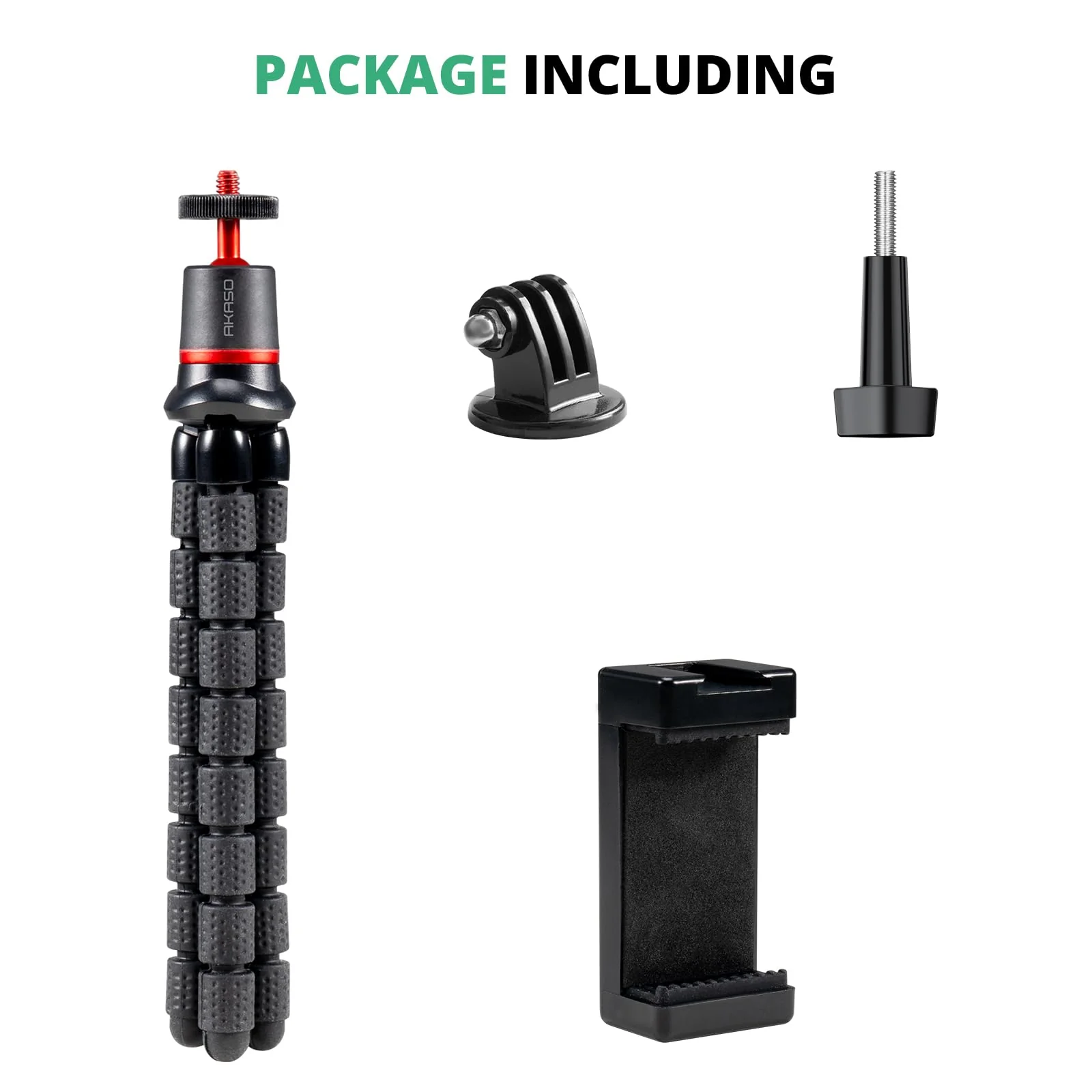 AKASO Mini Flexible Tripod Stand Travel Octopus Tripod with 1/4'' Screw for Magic Arm, Compatible with AKASO Action Camera EK7000/Brave 4/Brave 7 LE/Brave 7/GoPro Hero12/11/10/ 9/Max/DJI Osmo Action - Image 7