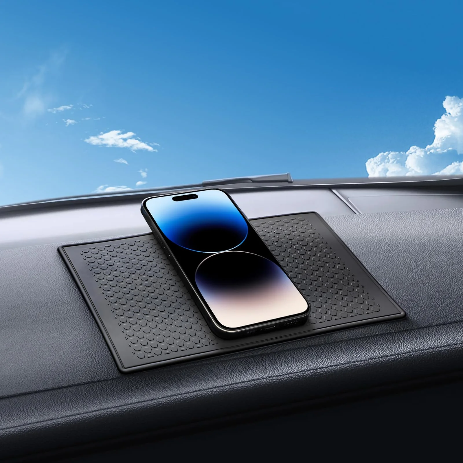 Anti Slip Sticky Pad for Car Dashboard, Non-Slip Dash Adhesive Gel Mat 7.9x5.1 Inch for Phones Radar Detector Sunglasses Keys GPS Coins Electronic Devices (1 Pack) 1 Pack - Image 8