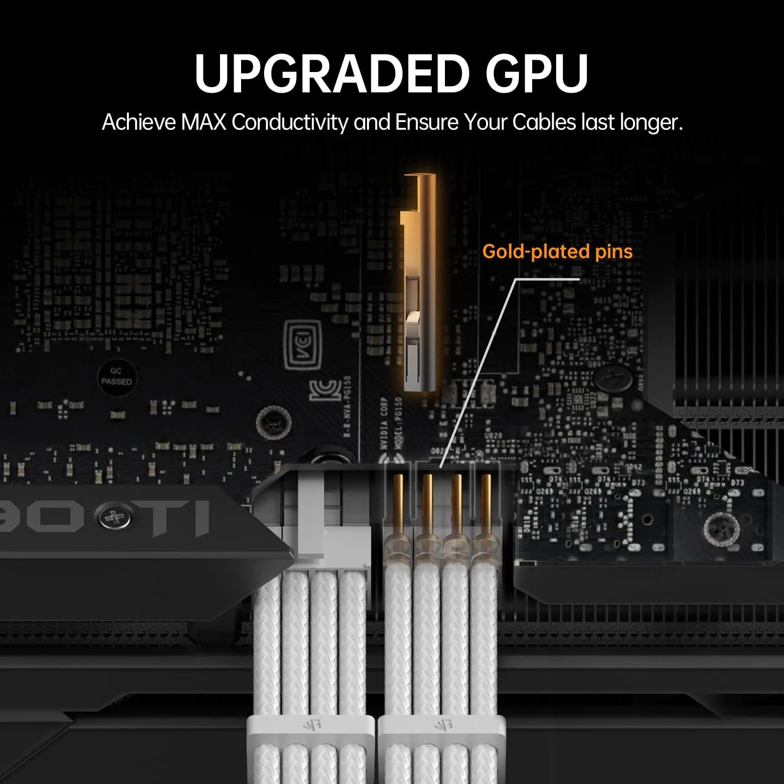 AsiaHorse 16AWG PSU Cable Extension Sleeved Custom Mod GPU PC Audio Video Power Supply Soft Braided Cables with Two Color Comb Kit 24P/8P to 6+2P/ 8P to 4+4P 30CM Snow White - Image 2