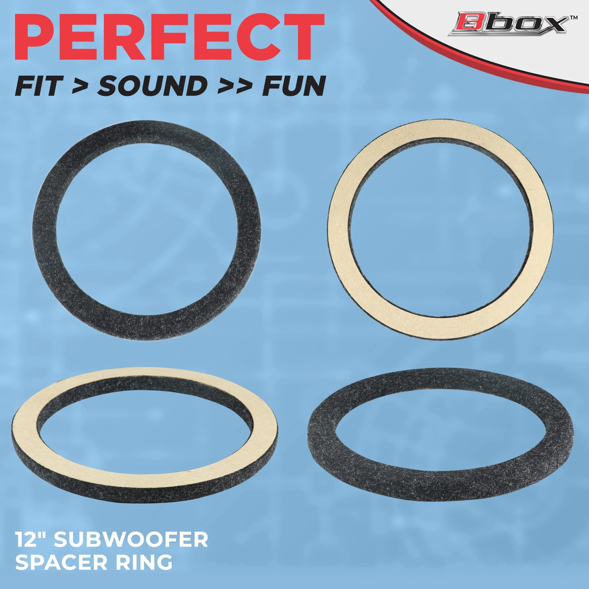 Atrend Universal MDF Constructed Spacer for 12 Inch Speaker or Sub - Adds 3/4" To Depth - Premium Subwoofer Spacer Improves Audio Quality, Sound & Bass - Multiple Usage - Charcoal 12" - Image 6