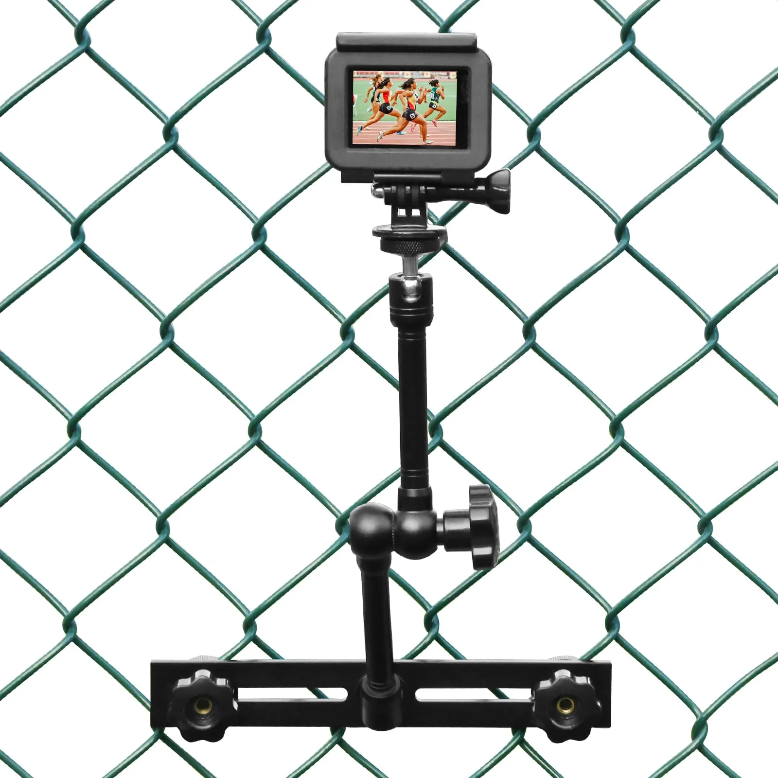 Camera Fence Mount for Mevo Start/GoPro / Insta360 /AKASO/Digital Action Camera,Fence Holder Game Changer Mounting Kit for Recording Basketball/Football/Softball/Baseball/Tennis Sport Game - Image 7