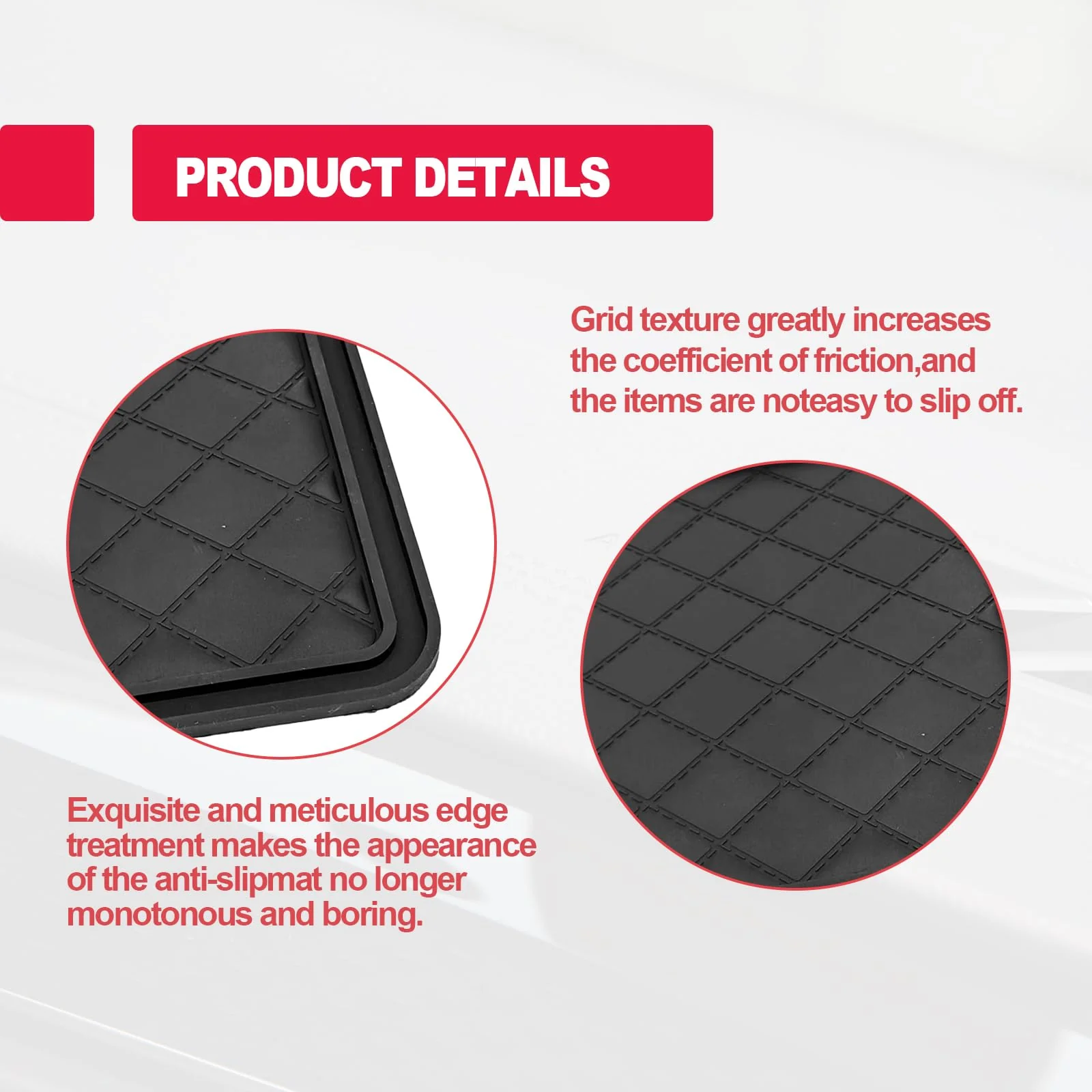 Car Dashboard Rubber Anti-Slip 10.4"x 5.9" Pad -Multifunctional Universal Car Magic Dashboard Sticky Adhesive Mat for Cell Phones, Sunglasses, Keys, Coin and More Use 26.5*15cm - Image 3