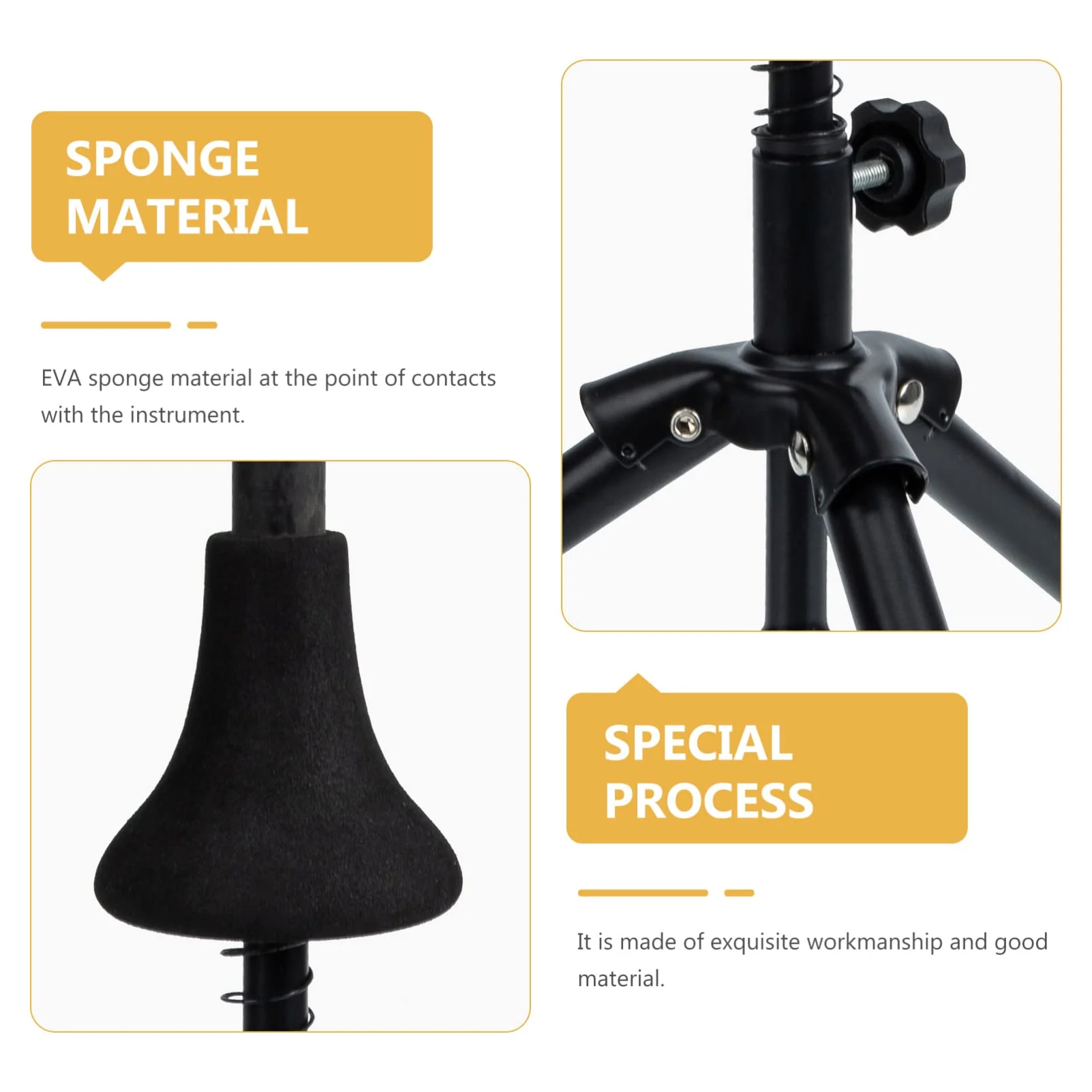 Clarinet Instruments Iron Flugelhorn Displaying Folding Storage Tripod Professional Musical Leg Instrument Portable Trumpet Trumpets Prop Brass Stand for Foldable Display Holder Horn - Image 2