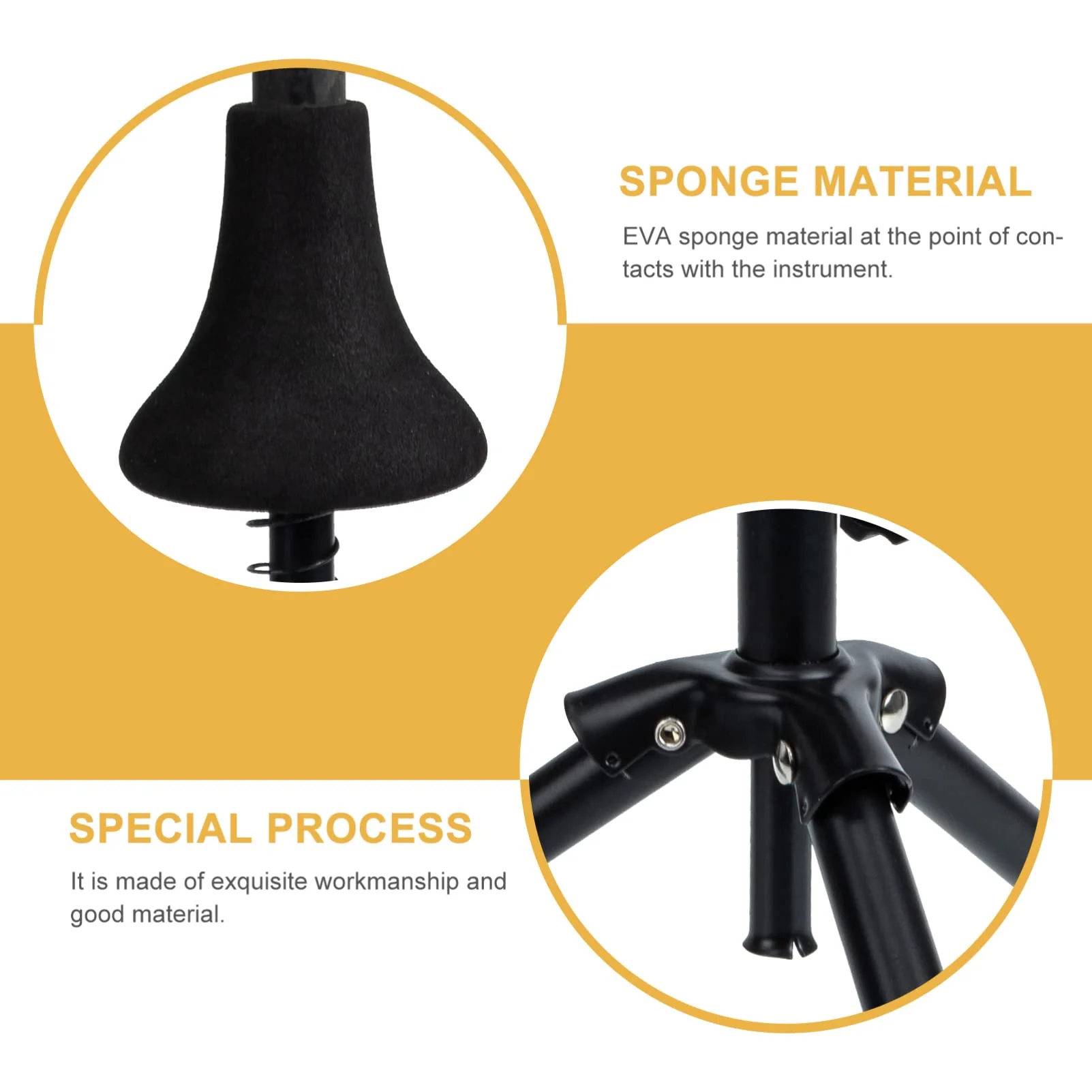 Clarinet Instruments Iron Flugelhorn Displaying Folding Storage Tripod Professional Musical Leg Instrument Portable Trumpet Trumpets Prop Brass Stand for Foldable Display Holder Horn - Image 3
