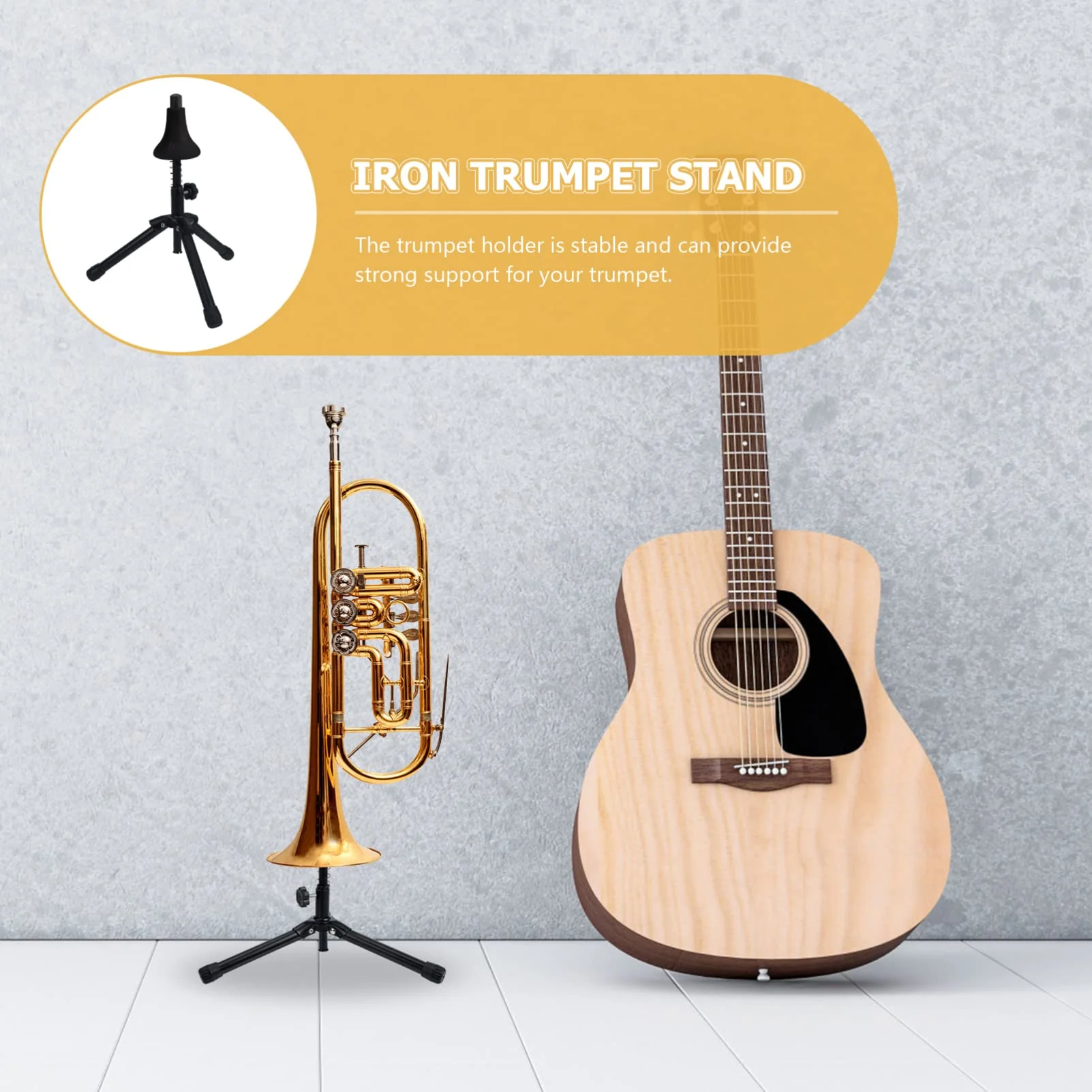 Clarinet Instruments Iron Flugelhorn Displaying Folding Storage Tripod Professional Musical Leg Instrument Portable Trumpet Trumpets Prop Brass Stand for Foldable Display Holder Horn - Image 7