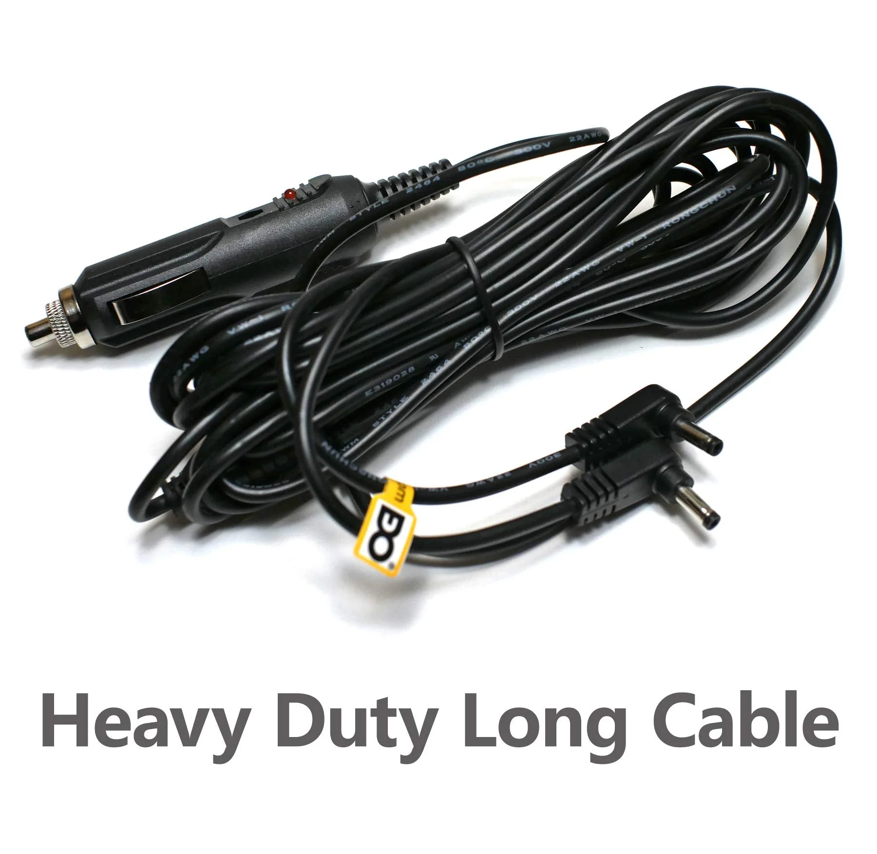 EDO Tech 11' Long Dc Vehicle Adapter Car Charger Power Cord for All Sylvania Insignia 7" 9" 11" Dual Screen Portable DVD Player - Image 5