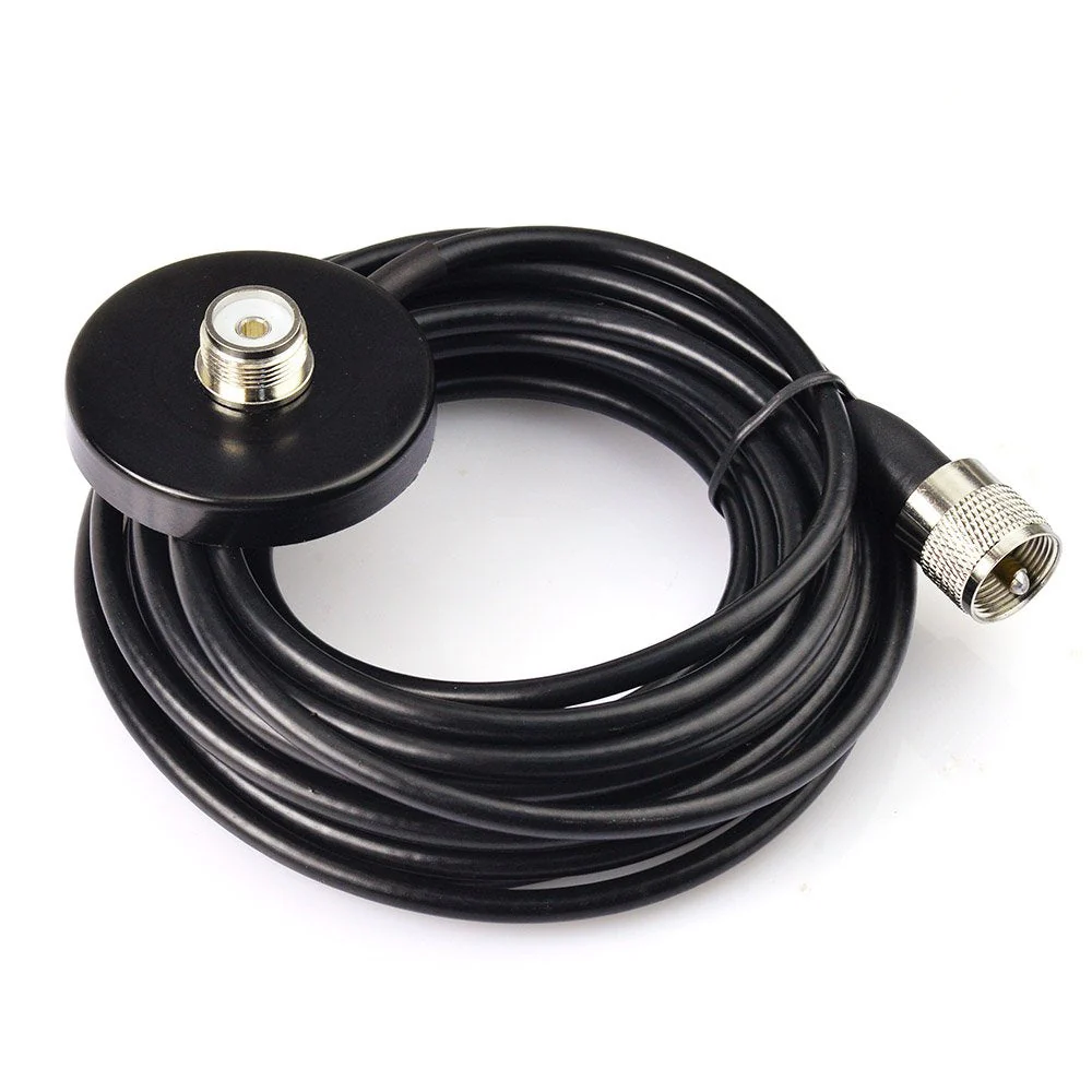 Eightwood Dual Band VHF UHF Ham Mobile Radio Antenna PL259 Connector with Magnetic Base Extension Cable 16 feet for Vehicle Marine Ham Radio Amateur Radio Mobile Transceiver 144/430mhz - Image 5