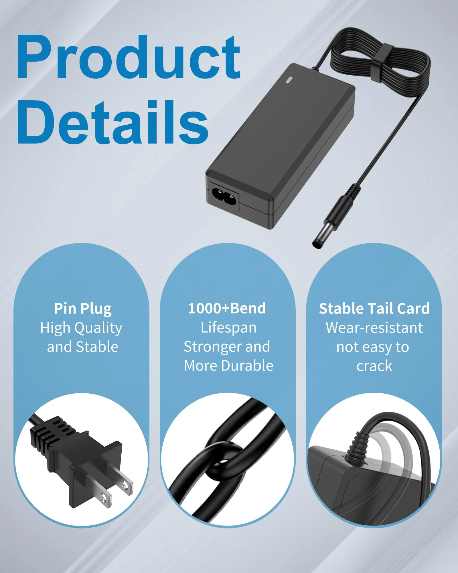 for Samsung Monitor Power Cord DC 14V 4A for Samsung SyncMaster 32” 27" 24" 22" 23" 20" 19" 18" 17" 15” Screen LED LCD TFT Monitor TV Power Supply Cord - Image 5