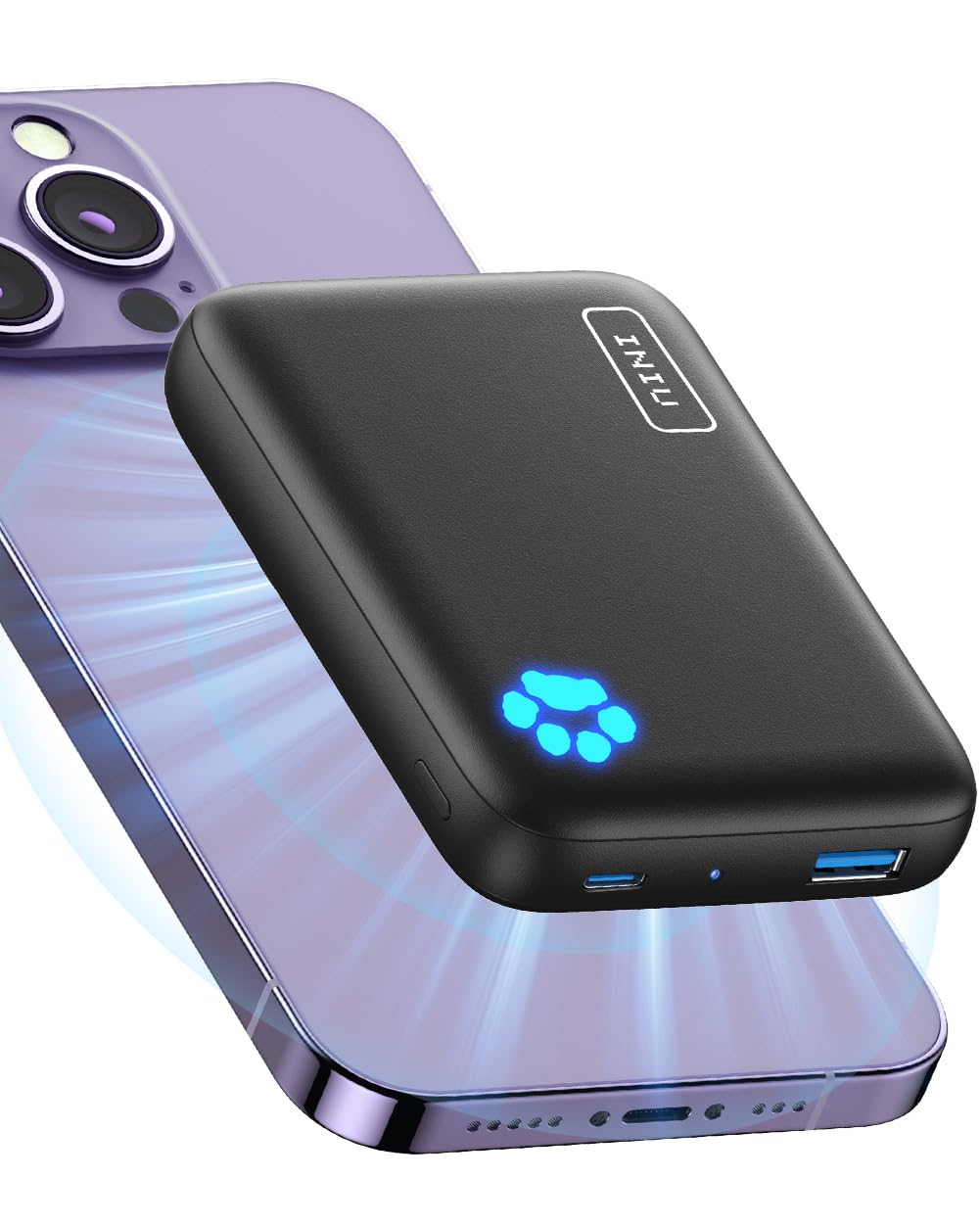 INIU for Magsafe Portable Charger, Small 10000mAh 20W PD Magnetic Power Bank, USB C in&Out Wireless Battery Pack Phone Charger, Only for iPhone 16/16 Plus/16 Pro/16 Pro Max, iPhone 15/14/13/12 Series Qi1 7.5W Wireless Charging - Image 10