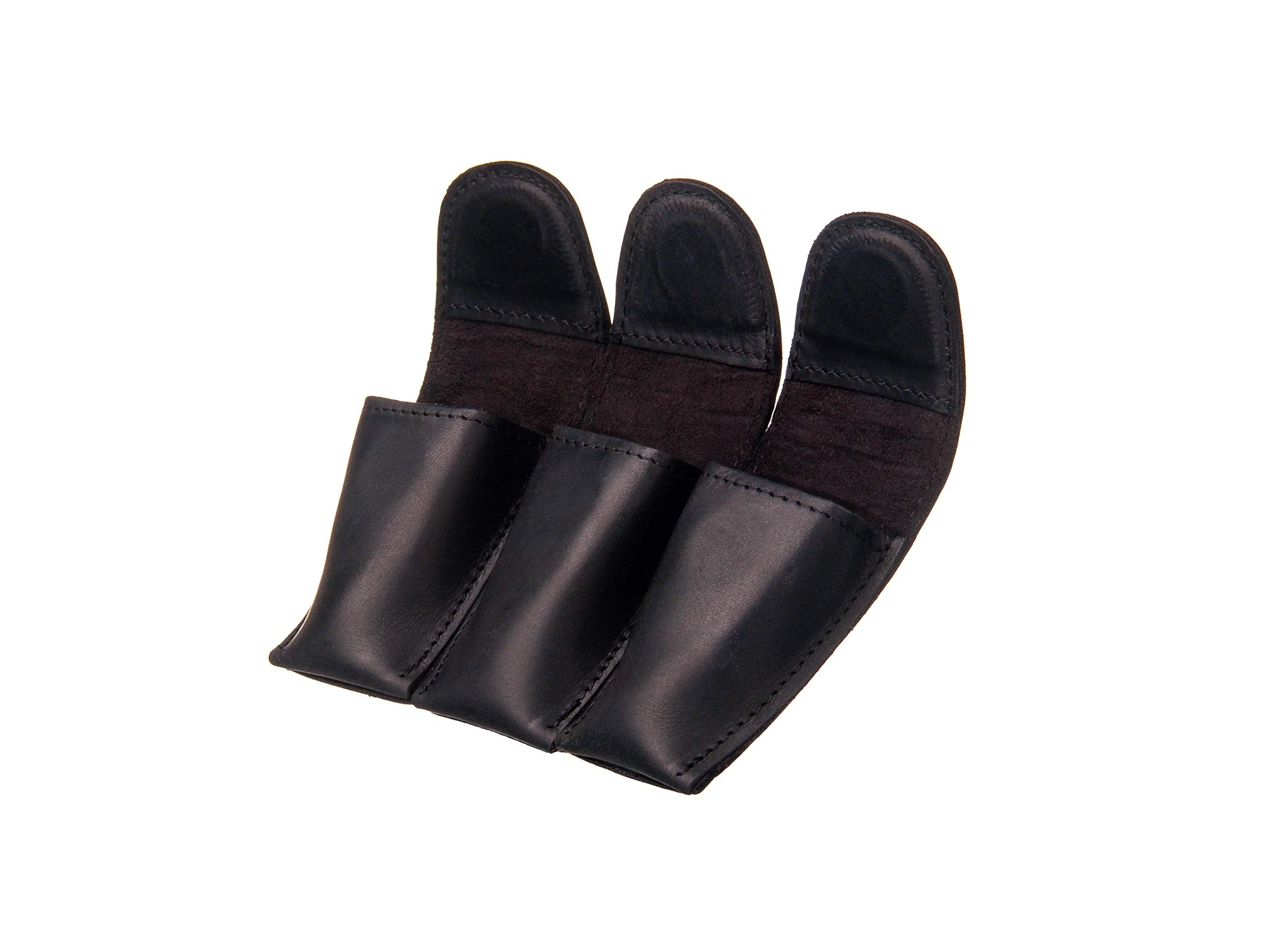 KGUBrass French horn MOUTHPIECE HOLDER Triple for 3 Mouthpieces. Genuine leather carrying bag. Compact Mouthpiece Holder. Protection Case for French Horn Mouth pieces (Triple, Black) - Image 2