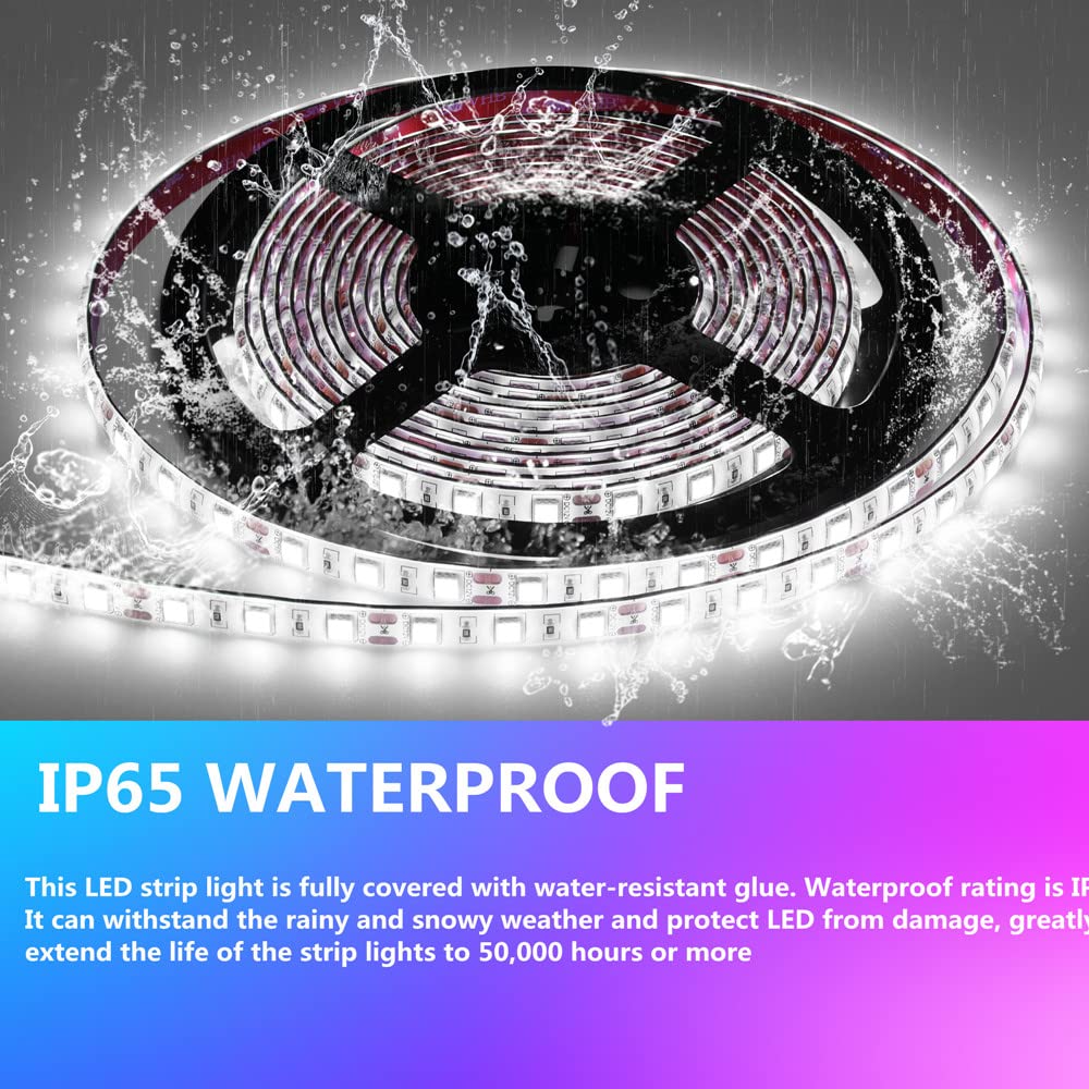 LED Boat Strip Lights, 32.8FT Marine Pontoon Led Lights, Waterproof Boats Interior Light, Under Gunnel Light, Boats Deck Lighting, Night Fishing Lighting for Pontoon Bass Fishing Yacht Kayak (White) White - Image 6