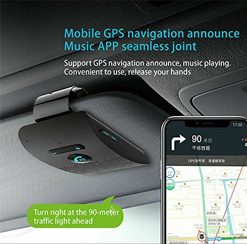 MACHSWON Hands Free Car Kit Speakerphone Speaker Phone Sun Visor Clip Car Handsfree Kit Sun Visor Clip Audio Receiver Speakerphone Car - Image 4