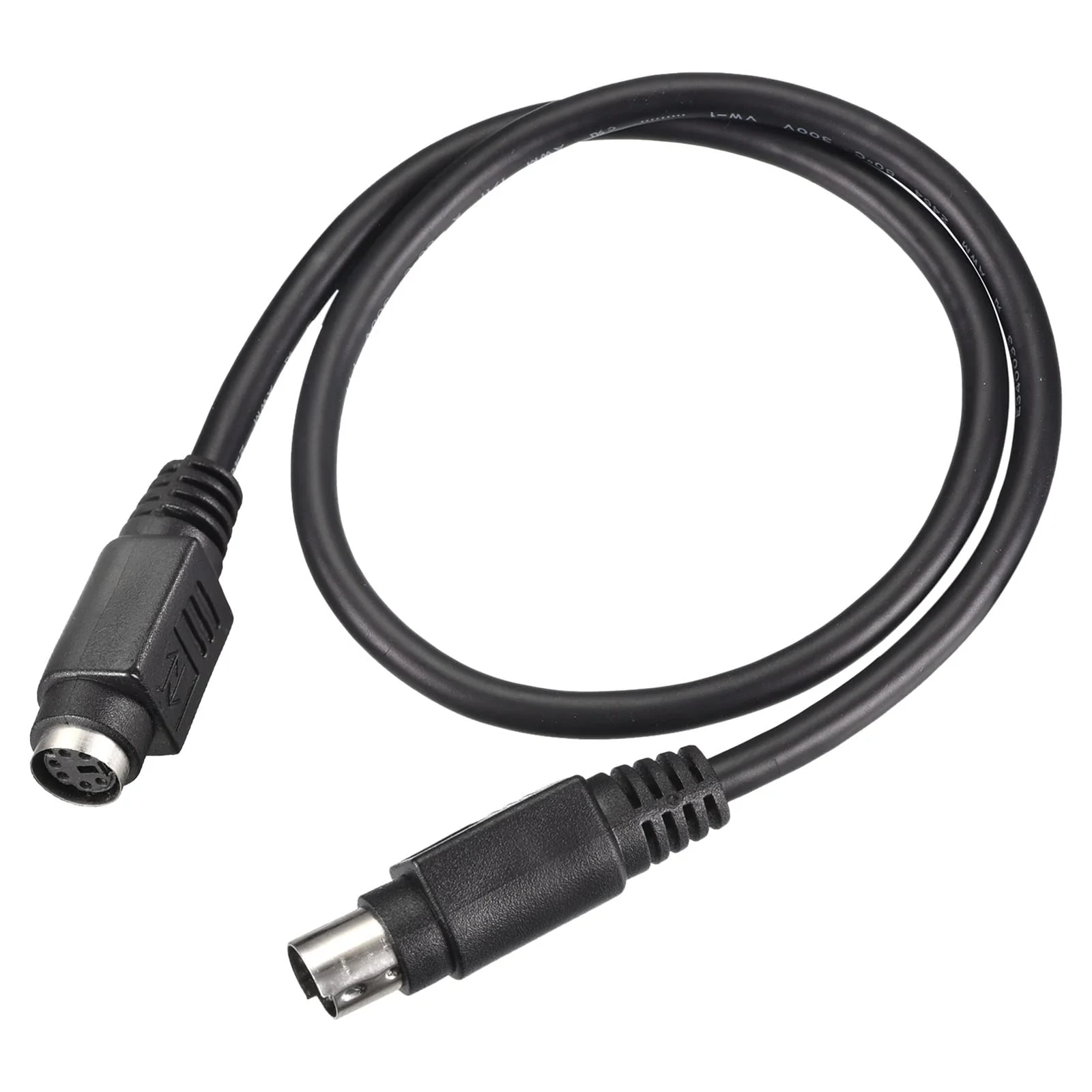 MECCANIXITY PS/2 Mouse and Keyboard Extension Cable 6 Pin 1.64 Feet Male to Female for PC Black