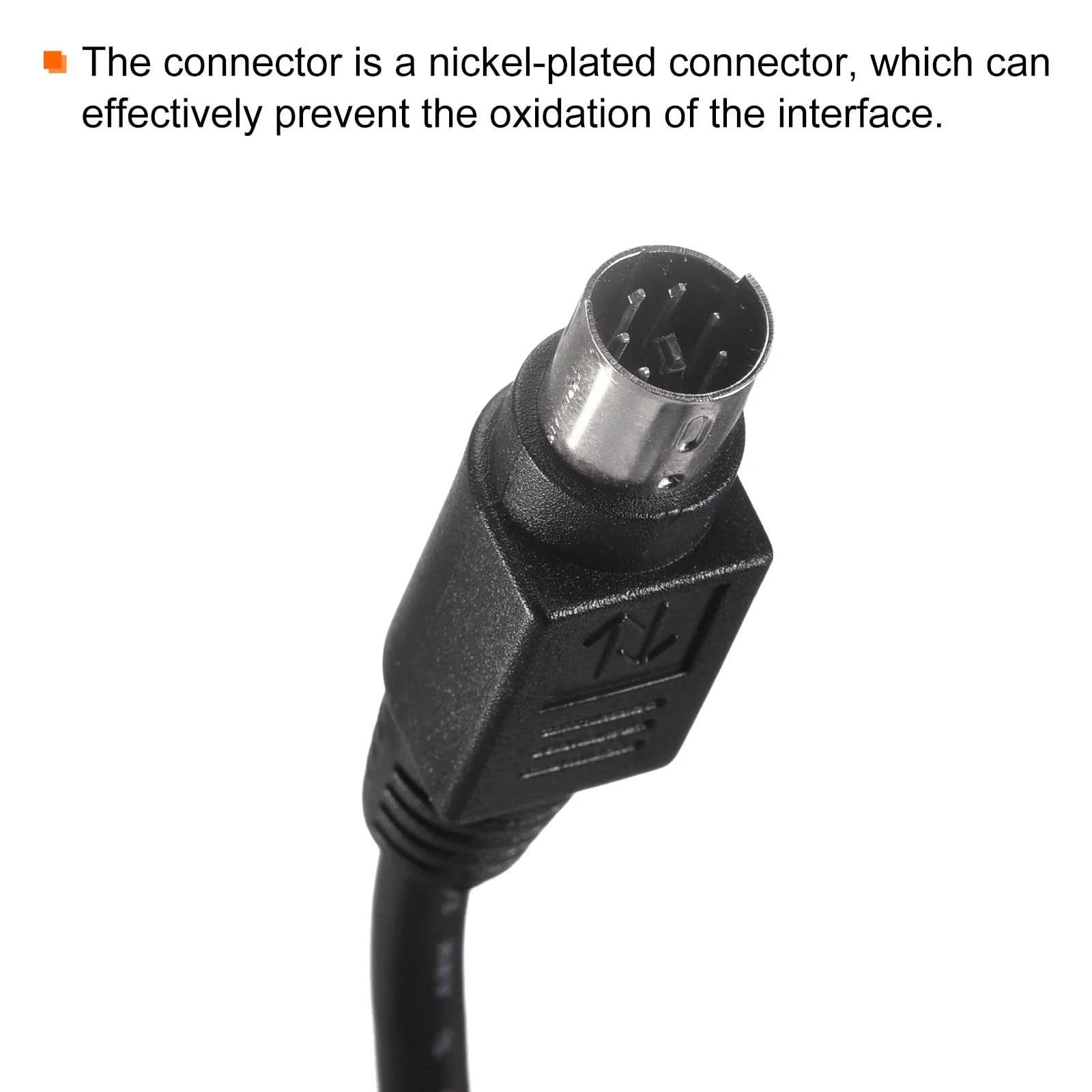 MECCANIXITY PS/2 Mouse and Keyboard Extension Cable 6 Pin 1.64 Feet Male to Female for PC Black - Image 3