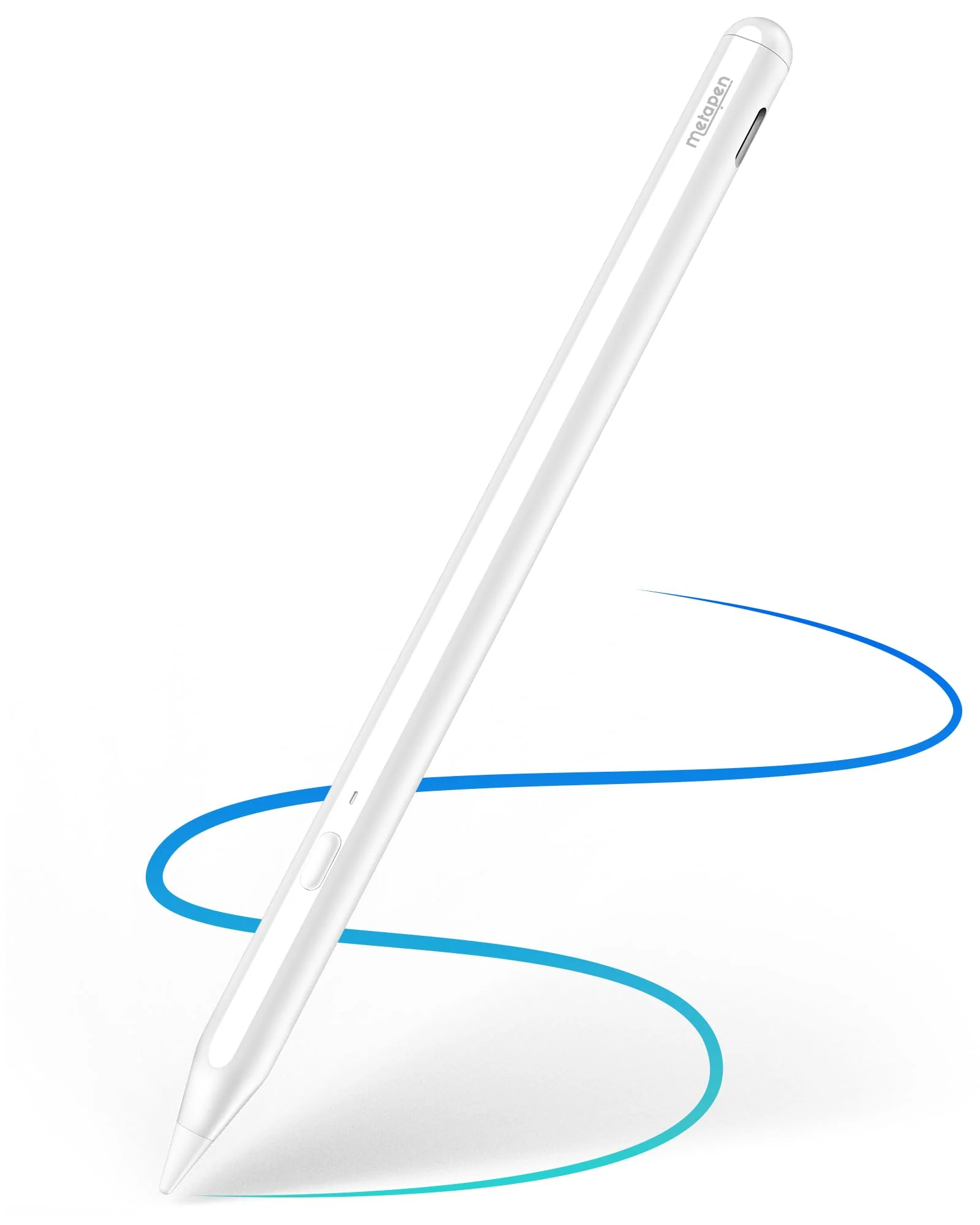 Metapen A11 Pencil for iPad 2018-2024, Faster Charge Pen for Apple iPad, Stylus Pen for iPad Air 3/4/5/M2, iPad Mini 5/6, iPad 6/7/8/9/10, iPad Pro 11"/12.9"/M4/Tilt sensitivity/Quick Button/Bluetooth apple pencil