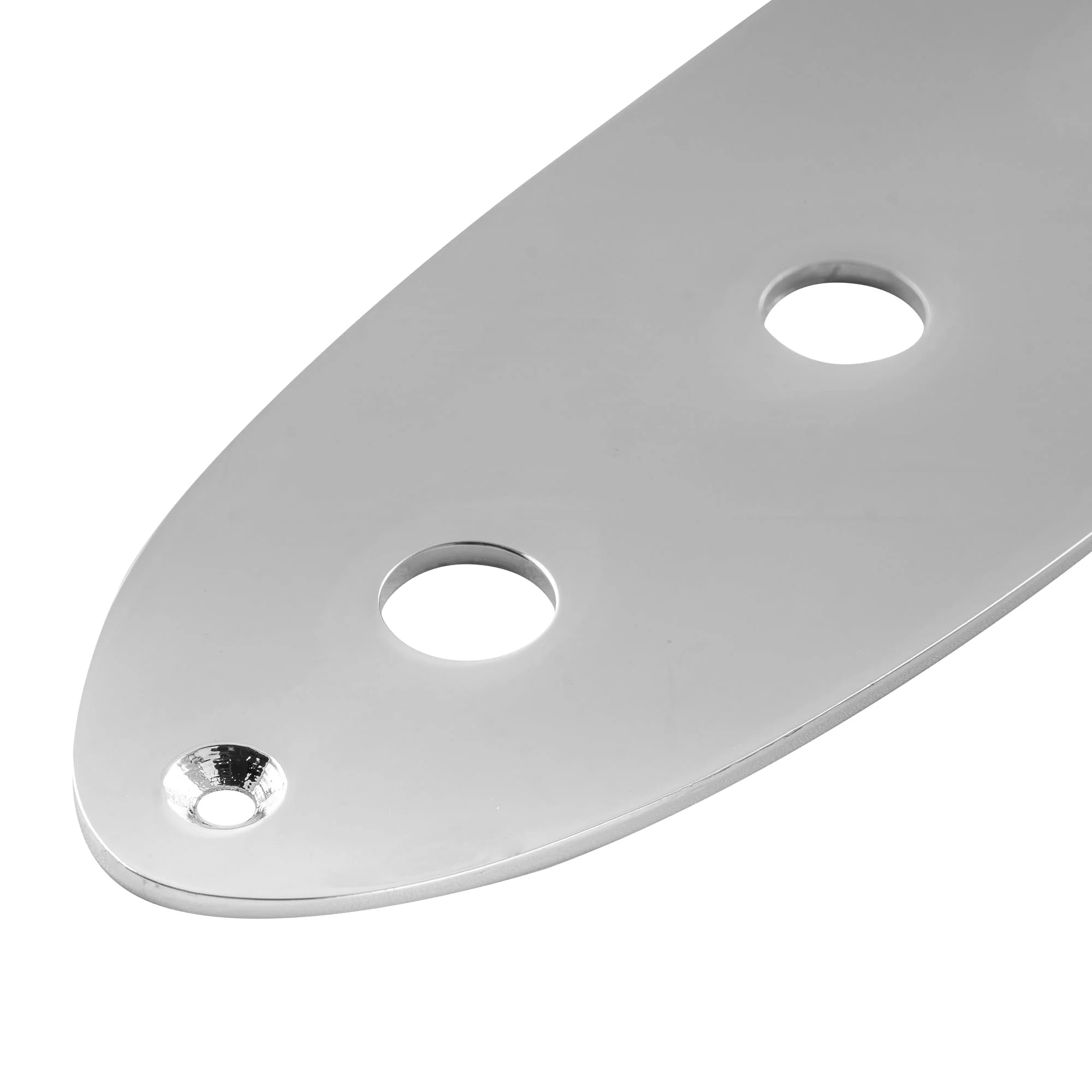 Musiclily Pro Steel 4-Hole Jazz Bass Control Plate J Bass Control Plate with 10mm (25/64") CTS Pot Holes for Jazz Bass Electric Bass Guitar, Chrome - Image 5