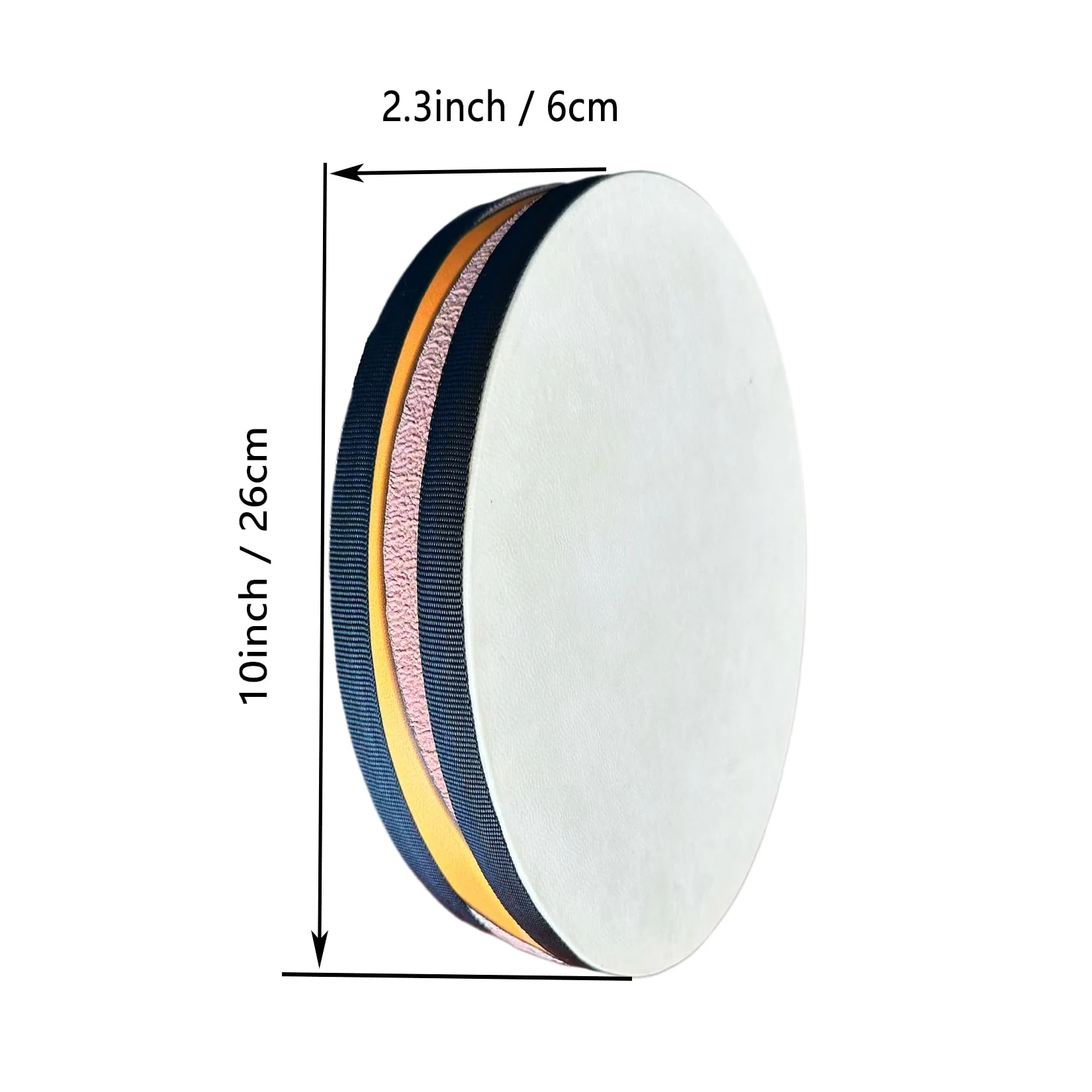 Ocean Drum,10'' Handmade Wooden,Natural sheepskin，Musical Healing Instrument, Orff Percussion, Simulates the Sound of Ocean Waves,For Recreation,Yoga Meditation, Stress Relief and Relaxation - Image 3