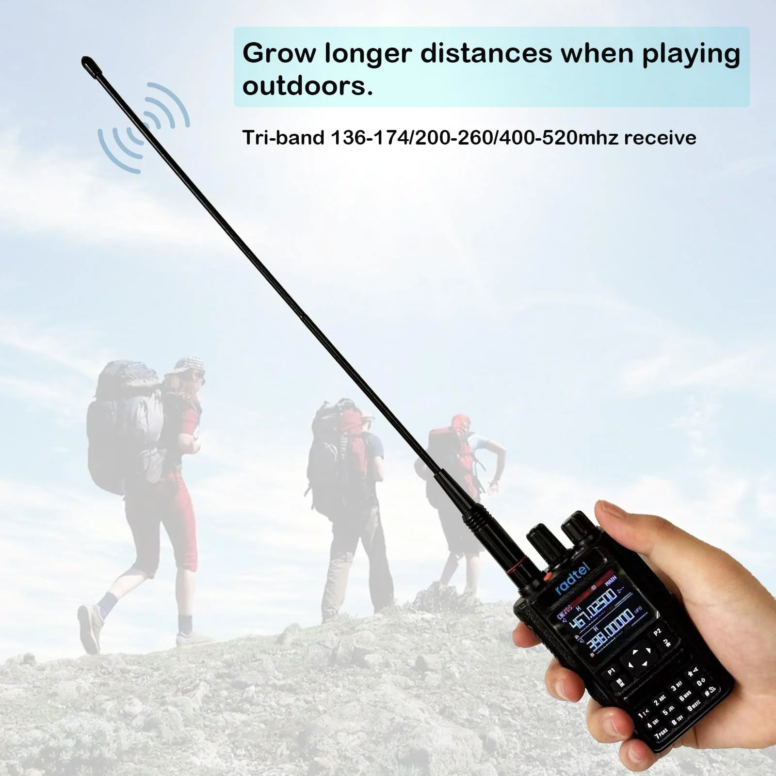 Radtel Tri-Band Flex Antenna RHD-771S 144//220/430Mhz 35cm/13.7inch SMA Female Foldable Soft Antenna Compatible with Baofeng/Kenwood/Radtel RT-900 RT-470X RT-890 RT-730 RT-4D Radios - Image 4
