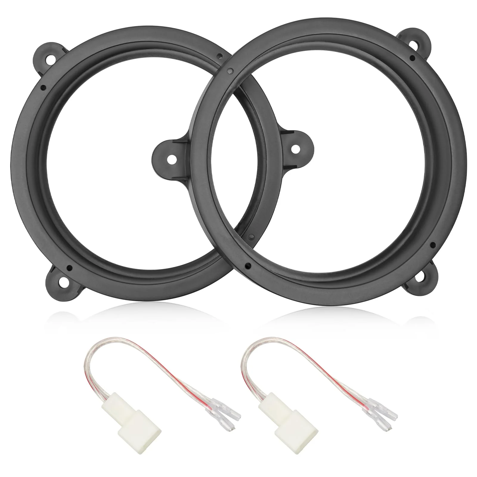 RED WOLF 6.5 Inch Rear Door Speaker Adapter W/Speaker Harness for 2009-2011 Subaru Forester Outback Impreza Install Aftermarket 6 1/2” Rear Door Speaker Audio Spacer Ring Bracket Wiring Connector