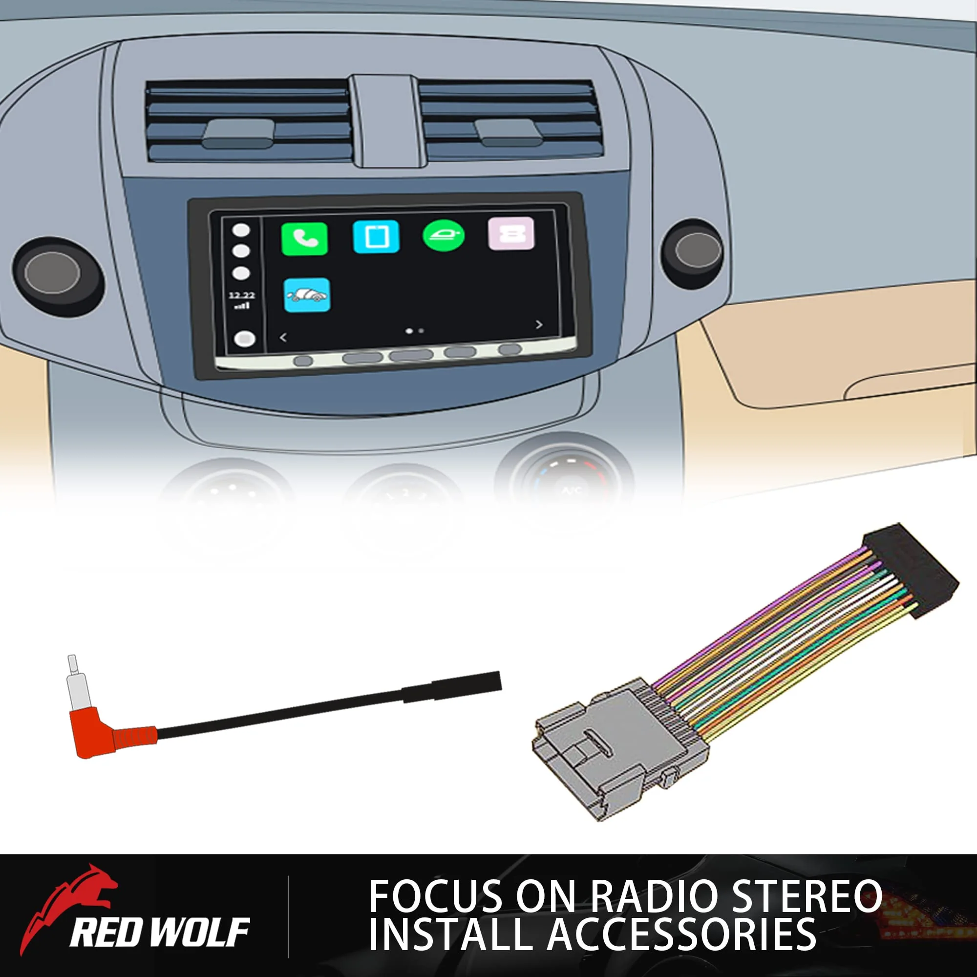 RED WOLF Car Radio Wire Harness Replacement for Jeep Cherokee 1997-2001, 1999 Chrysler 300m 1999-2001, Dodge Neon 1995-2001 Install Aftermarket Stereo Wiring Cable Connector Adapter Plug - Image 6