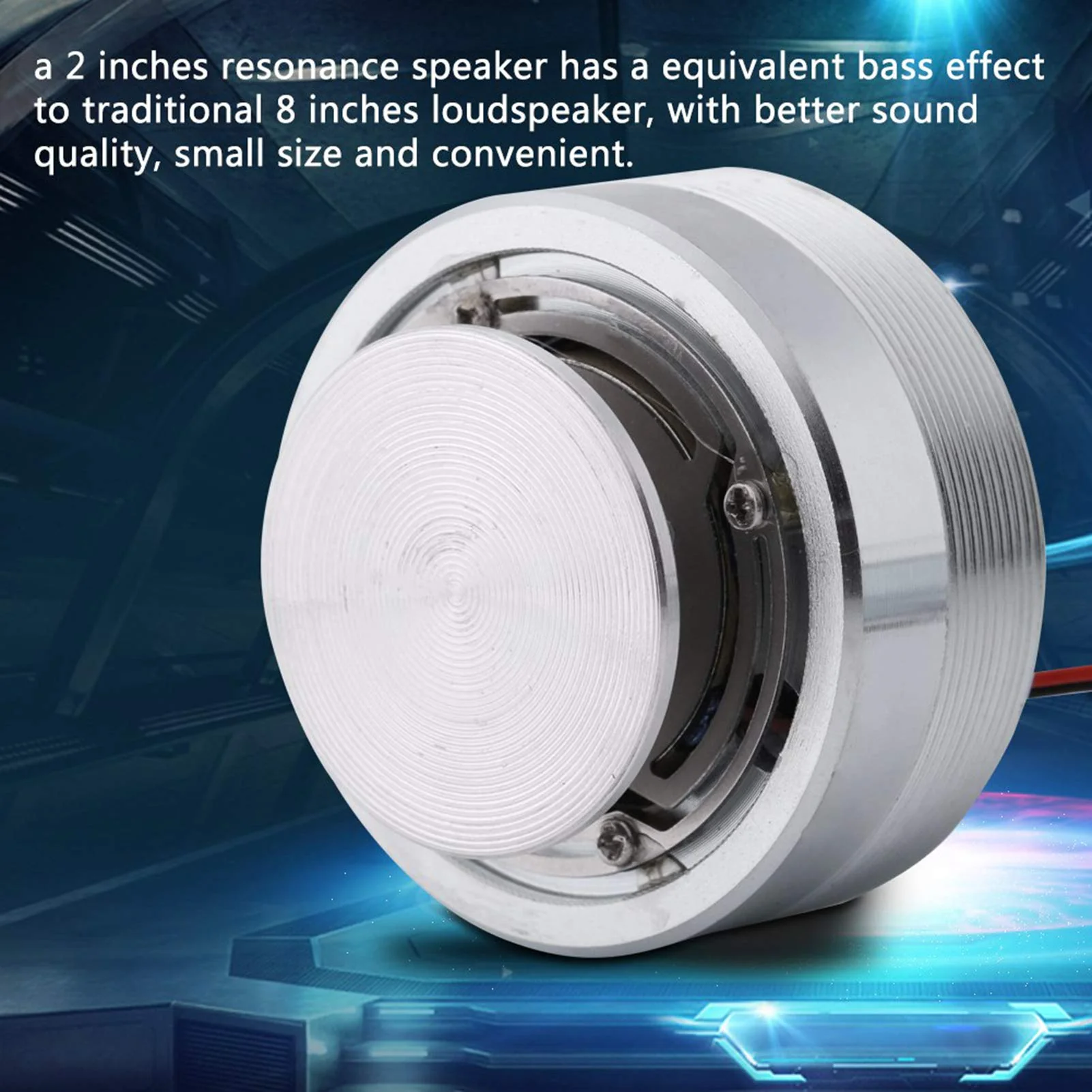 Resonance Speaker, 50mm 2Inch All Frequency Resonance Loudspeaker Vibration Round Strong Bass Vibration Louderspeaker (4Ω 25W) 4Ω 25W - Image 4