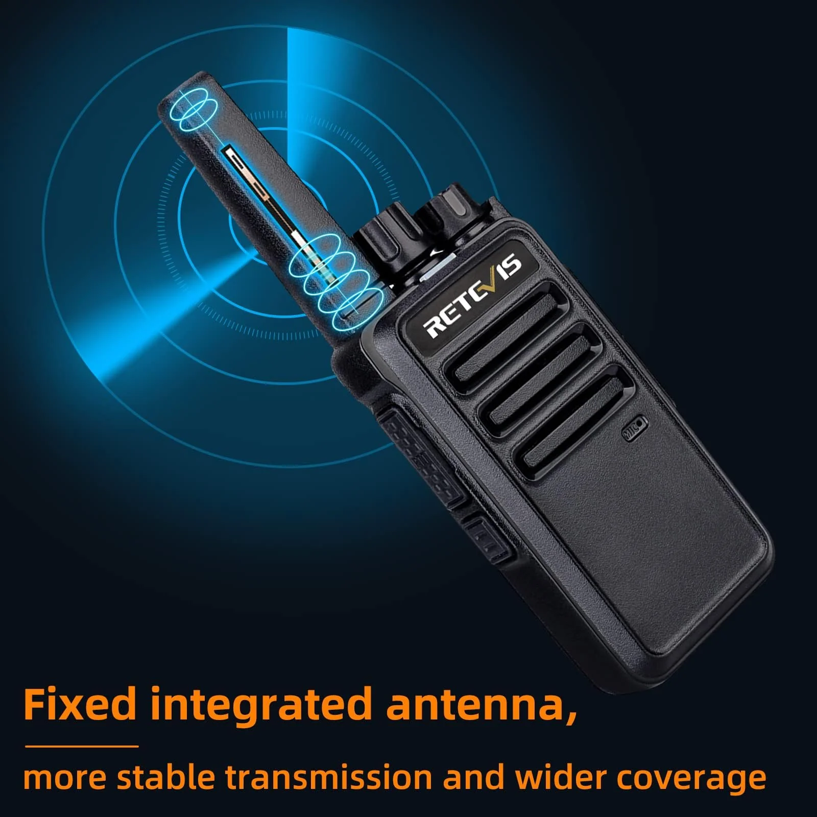 Retevis RT68 Walkie Talkies Rechargeable,Portable FRS Two-Way Radios for Adults,Heavy Duty 2 Way Radios Long Range,USB Charging Base,License Free Walkie Talkie for Road Trip Gifts Camping (2 Pack) without display - Image 4