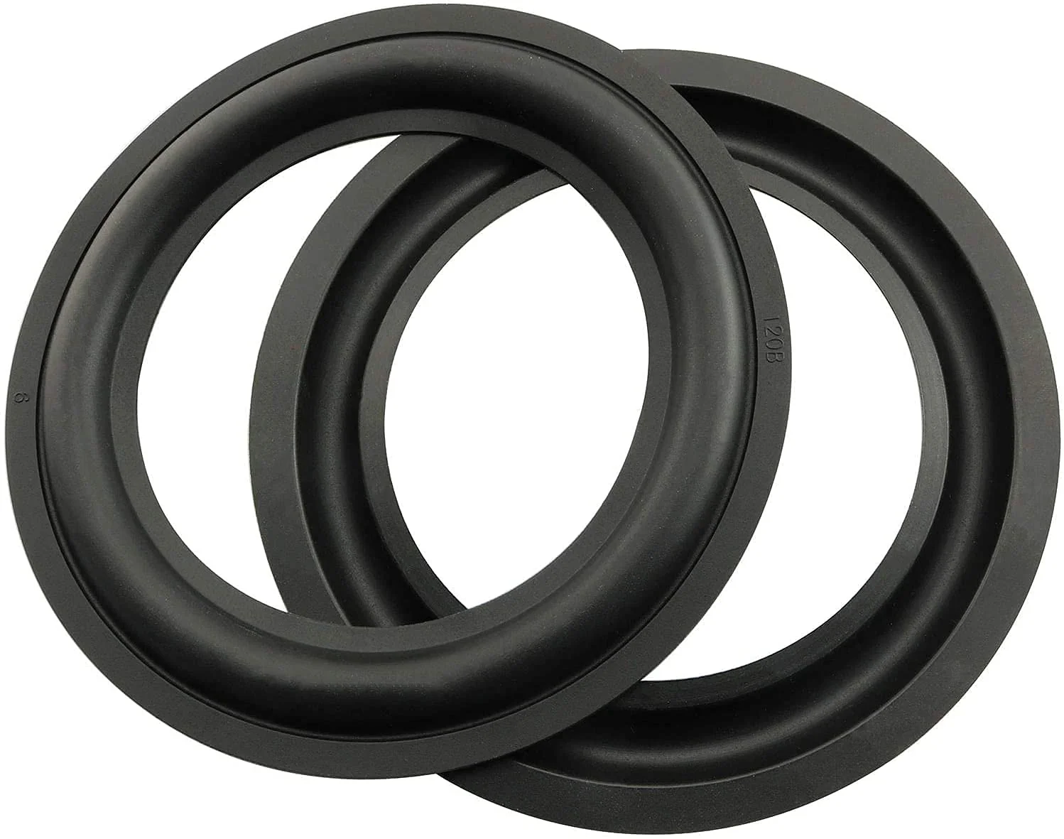 Rubber Ring 2PCS 5Inch Black Speaker Rubber Foam Edge Surround Rings Repair Kit for Speaker Repair or DIY