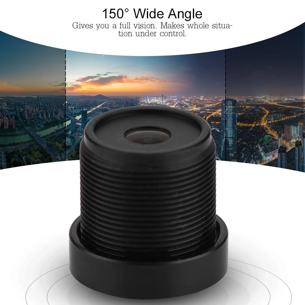 Security Surveillance Camera Lens, 2.1mm Camera Lens 150° Wide Angle x 0.5 IP Camera Lens CCTV Lens for 1/3'' & 1/2.9'' CCD Chips, Support Night Vision - Image 6