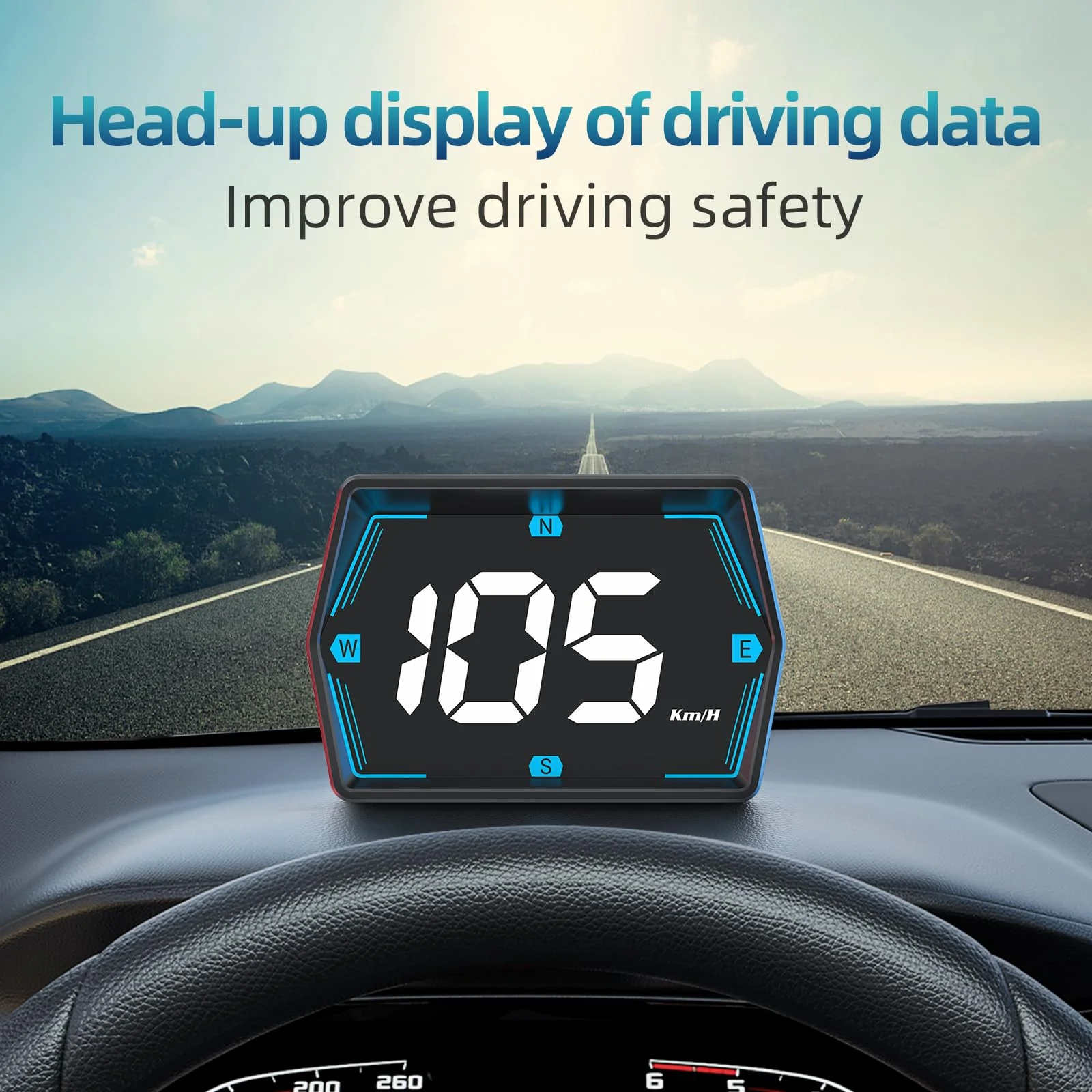 SinoTrack GPS Speedometer Universal MPH Speedometer Heads-Up Display for Car GPS Speedometer Large Screen HUD with Over Speed Alarm Fatigued Driving Alert for All Vehicle - Image 2