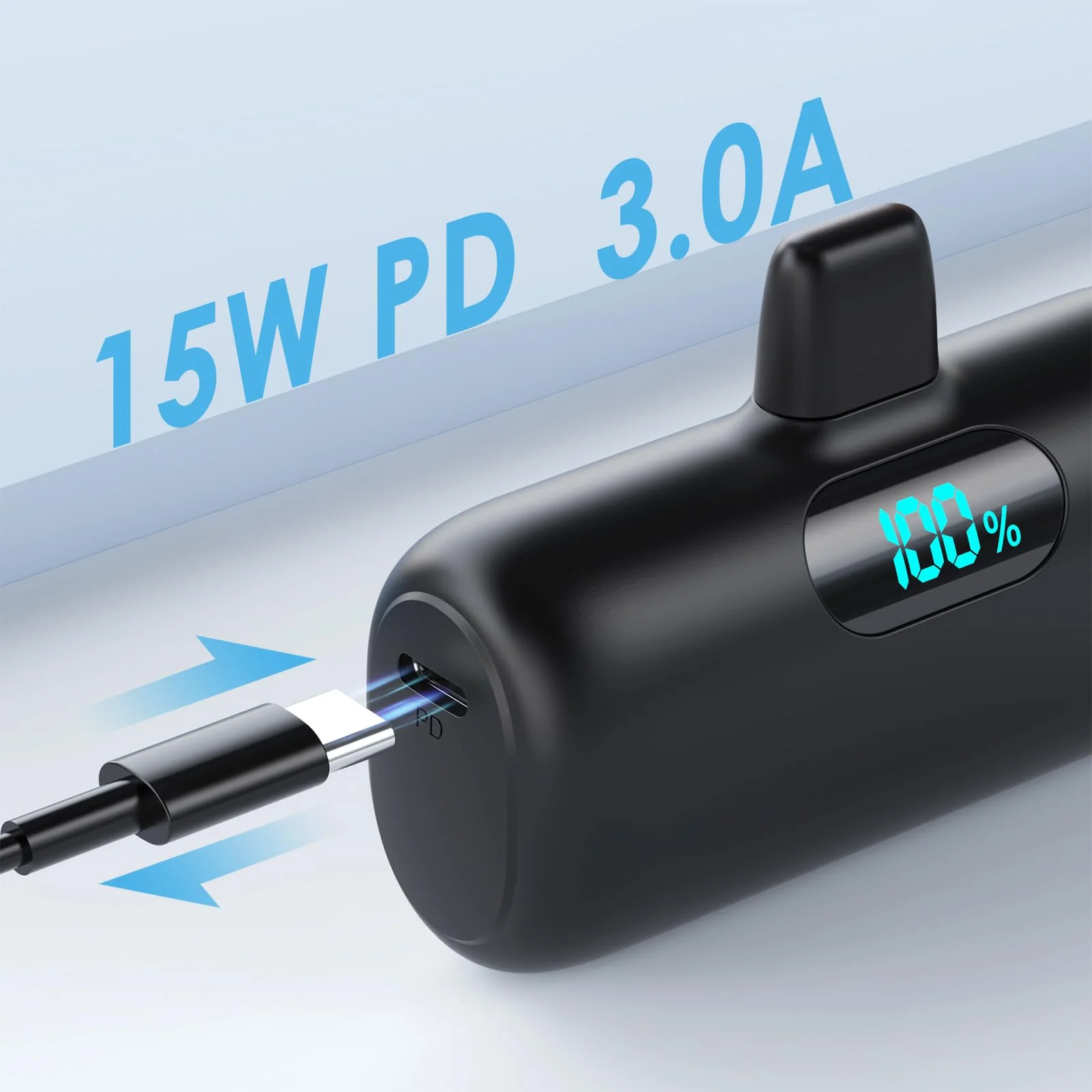 Small Portable Charger for iPhone,Upgraded 5000mAh PD Fast Charging Power Bank,Mini Battery Pack Backup Charger Compatible with iPhone 14/14 Pro Max/13/13 Pro/12 Pro/11/XS/XR/X/8/7/6 etc-Black A-Black - Image 7