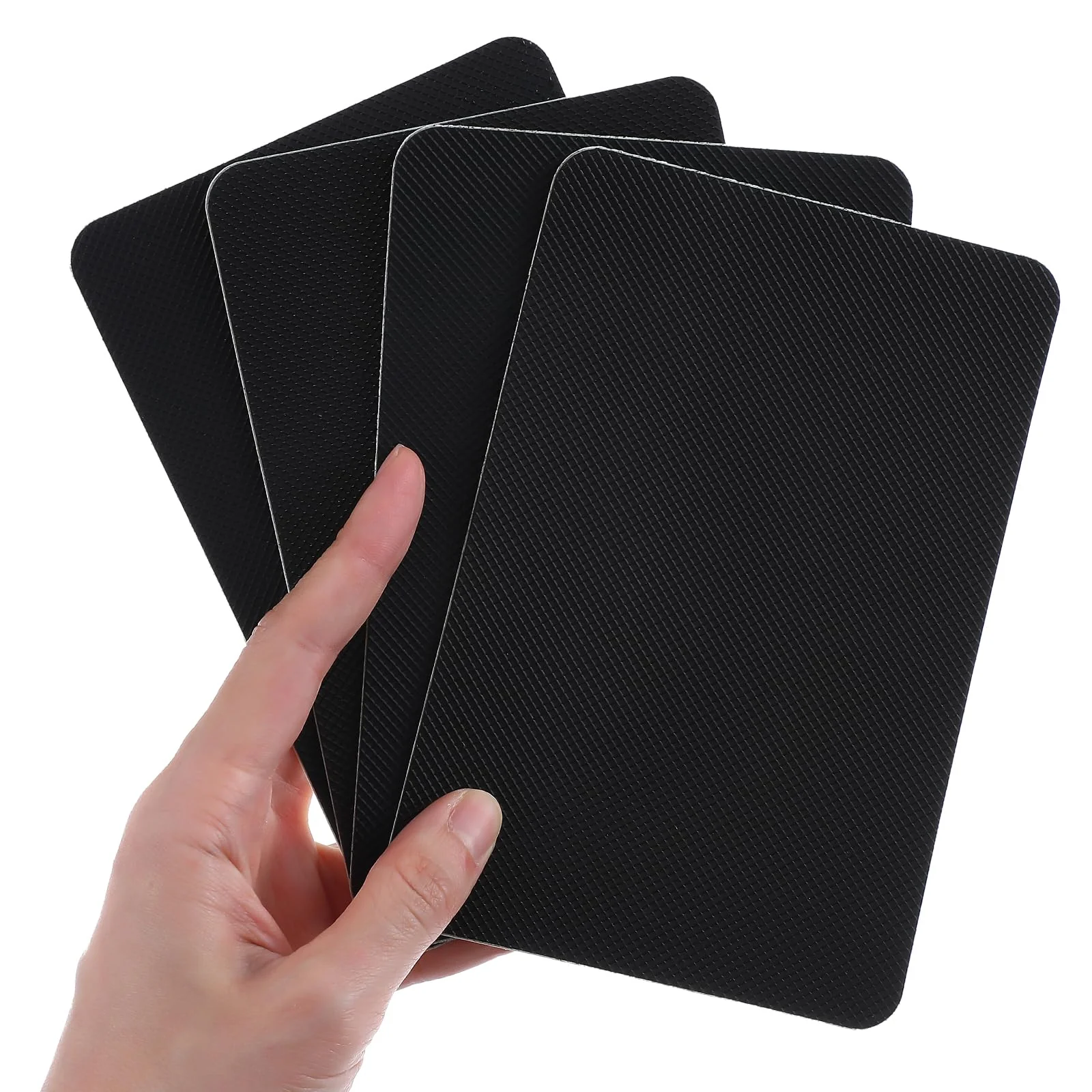 Sticky Anti-Slip mat Non-Slip Rubber Tape Universal Car Dashboard Sticky mat 4pcs Adhesive Waterproof Soundproof Pad Cuttable Heat Resistant Sheet for Safer Handle & Surface for DIY Floor Cushioning