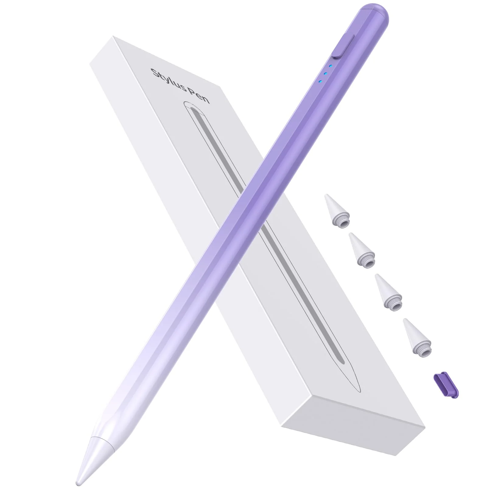 Stylus Pen for iPad 2018-2024, 15Mins Fast Charge for Apple iPad Pencil, Palm Rejection, Tilt Sensitivity, Pen for iPad 10/9/8/7/6, iPad Pro 12.9"/11"/13" M4, iPad Mini 6/5, iPad Air 5/4/3/11"-13" M2 Purple - Image 8