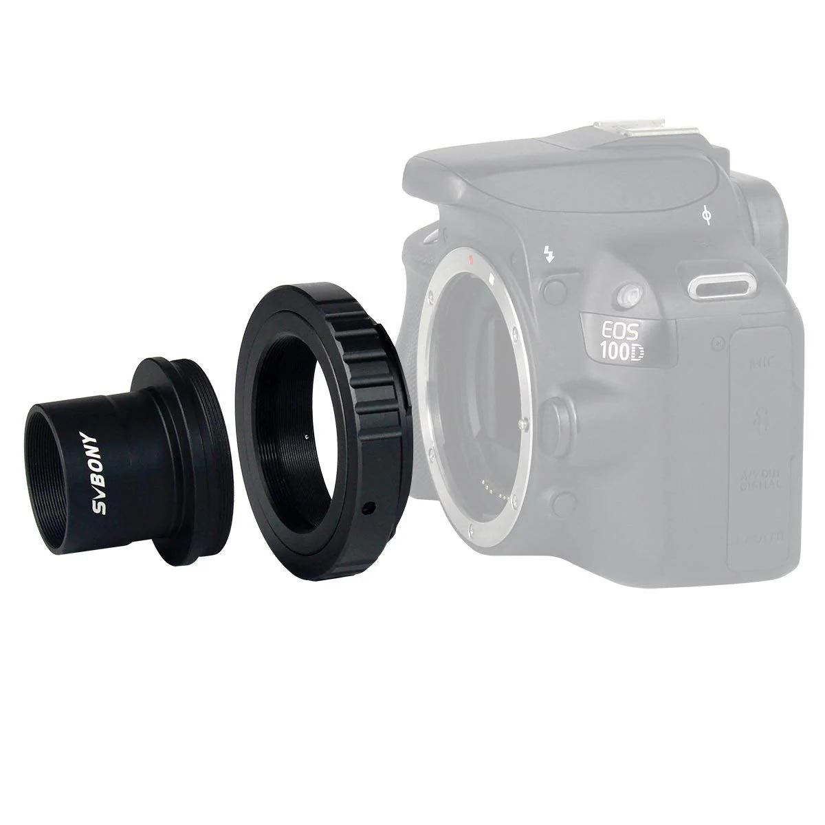 SVBONY T2 T Ring Adapter and T Adapter, 1.25 inches Metal Telescope Camera Adapter for Canon EOS Standard EF Lenses and Telescope Camera Astrophotography Accessories - Image 3
