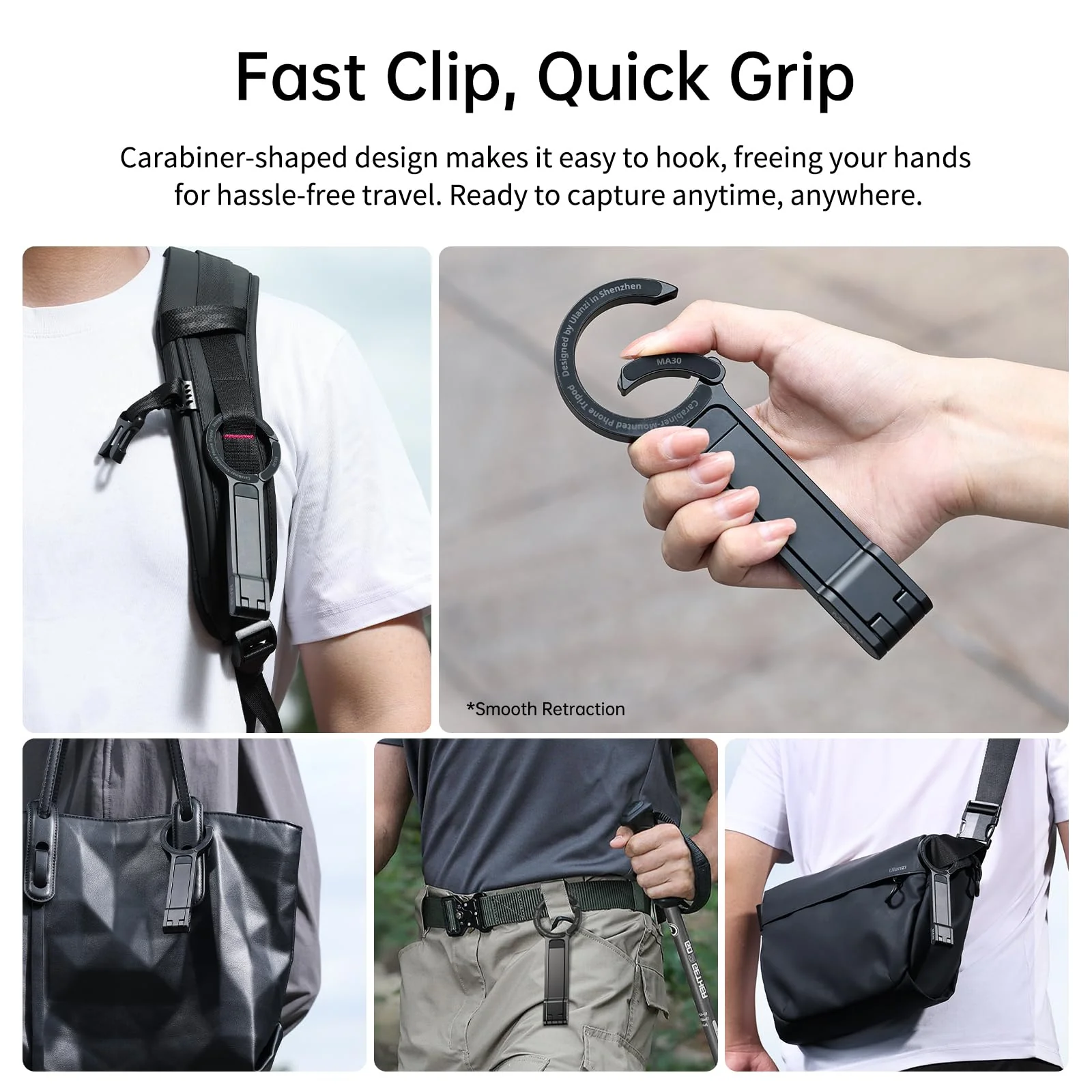 ULANZI MA30 Magnetic Phone Tripod Stand for iPhone - Aluminium Maglock Smartphone Mini Tripod Pocket Cell Phone Stand Dual-Sided Magnet Quick Mount Compatible with iPhone 16 15 14 13 12 Magsafe - Image 4
