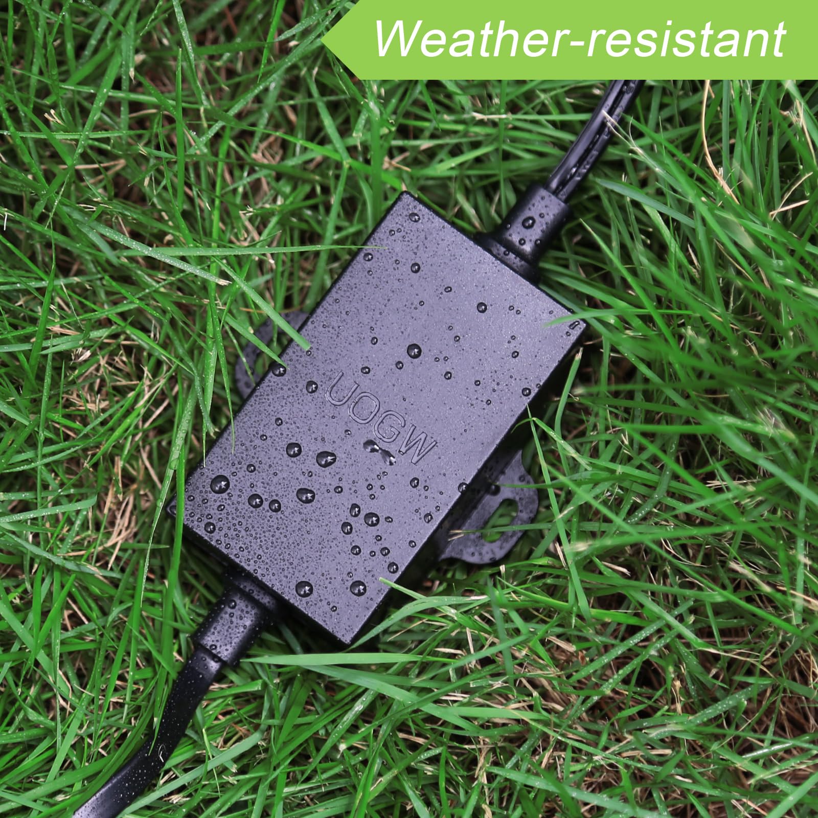 Uogw 50Ft/15m Outdoor Power Adapter Compatible with Wyze Cam V4,Wyze Cam Pan V3/V2,Wyze OG,Wyze Cam V3 and V3 Pro,WYZE Battery Cam Pro,Replace for WYZE Plug,Waterproof Power Cable for Wyze Cam-Black - Image 6