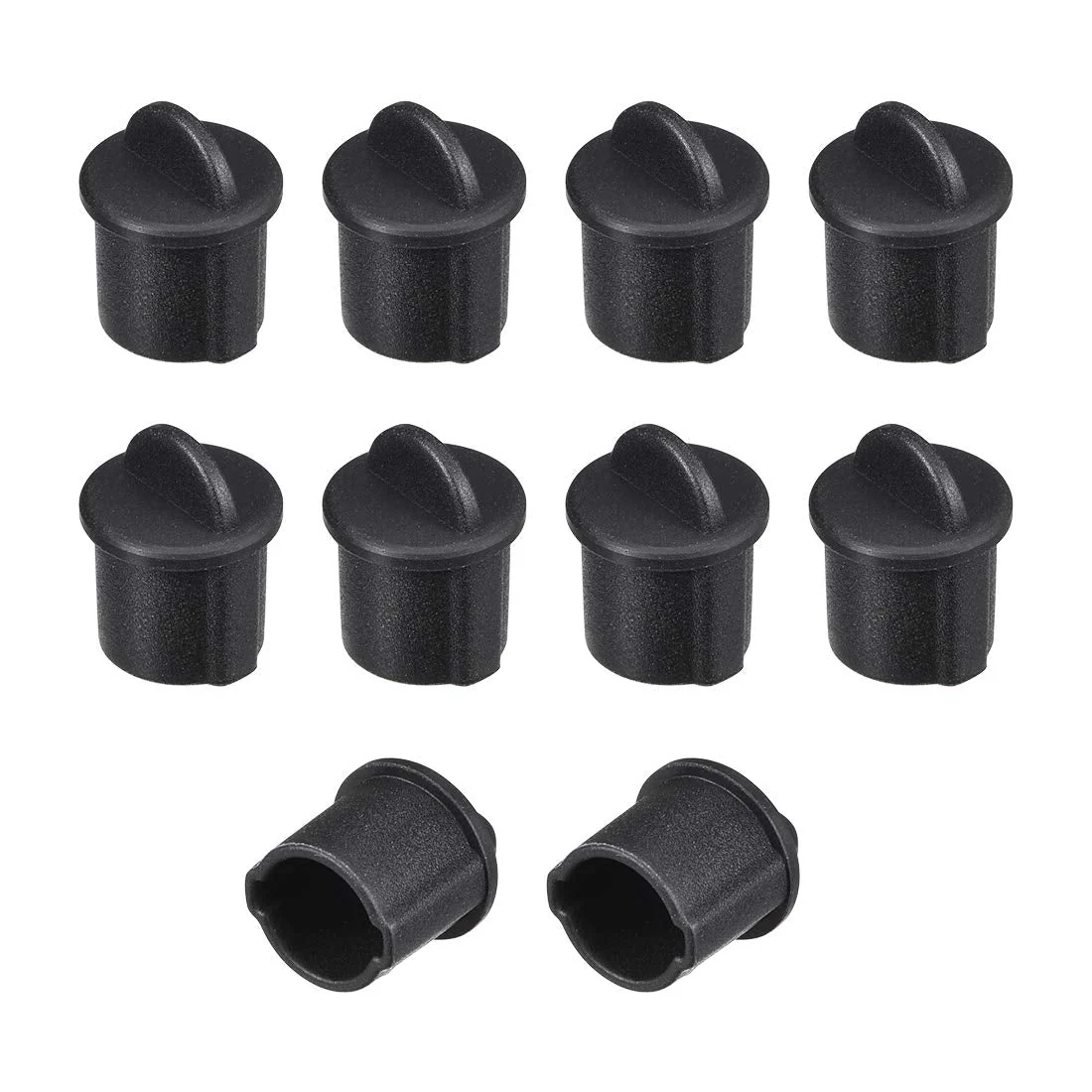uxcell 10pcs BNC Silicone Protectors Cap Port Cover Anti Dust 9.5mm-11mm Dia Black