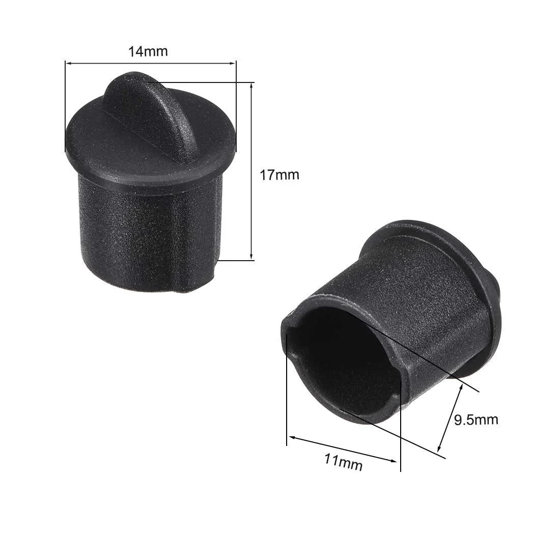 uxcell 10pcs BNC Silicone Protectors Cap Port Cover Anti Dust 9.5mm-11mm Dia Black - Image 2